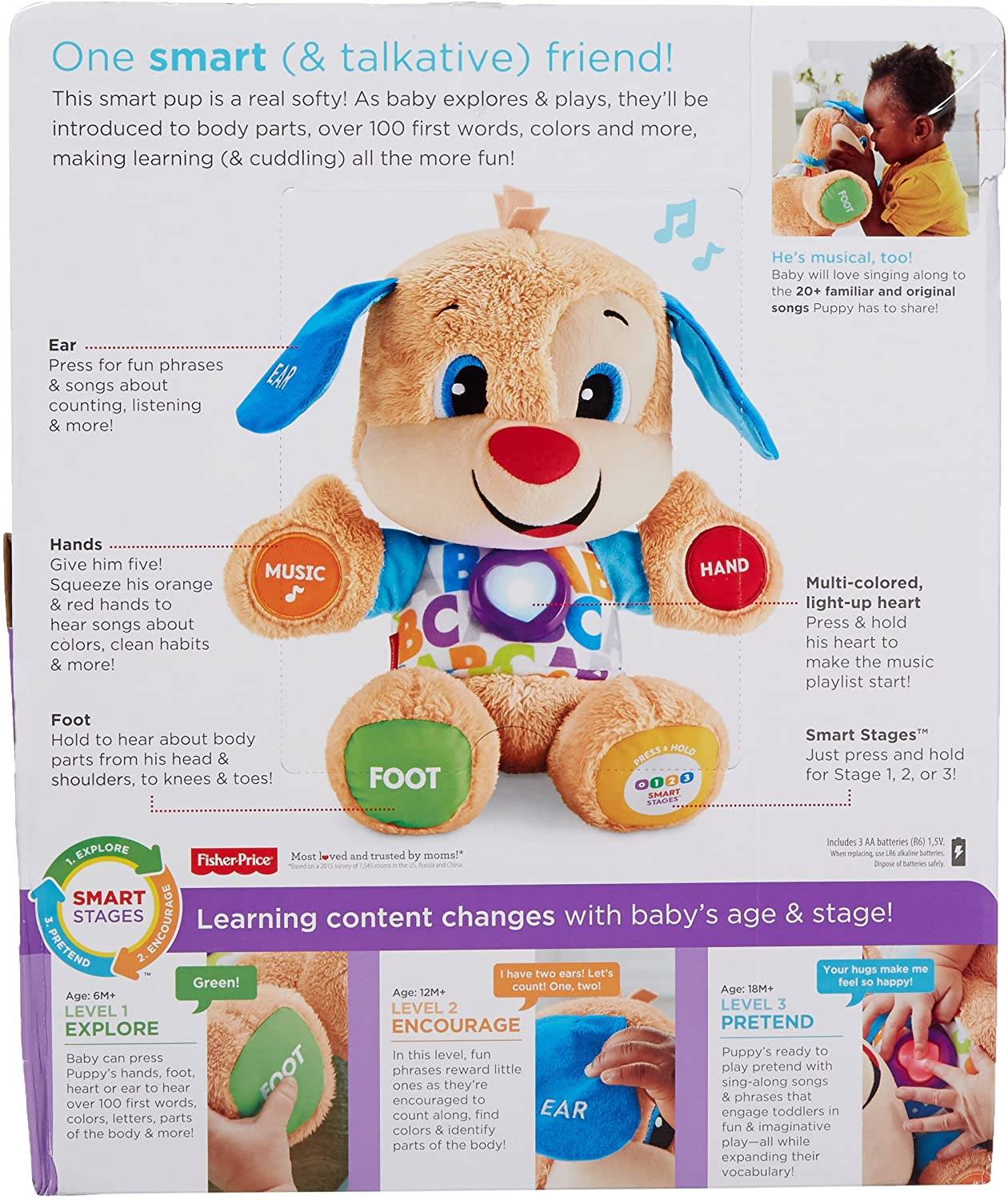Foto 4 pulgar | Venta Internacional - Cachorro Inteligente Fisher-price Laugh & Learn