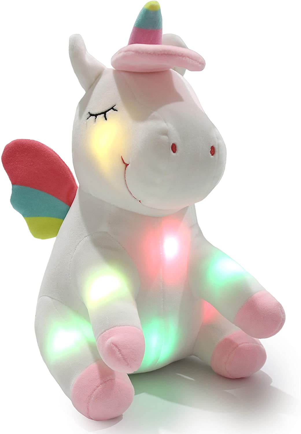 Foto 2 pulgar | Venta Internacional - Peluche Unicornio Athoinsu con Iluminación Led 30 cm