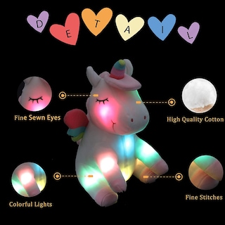 Foto 5 | Venta Internacional - Peluche Unicornio Athoinsu con Iluminación Led 30 cm