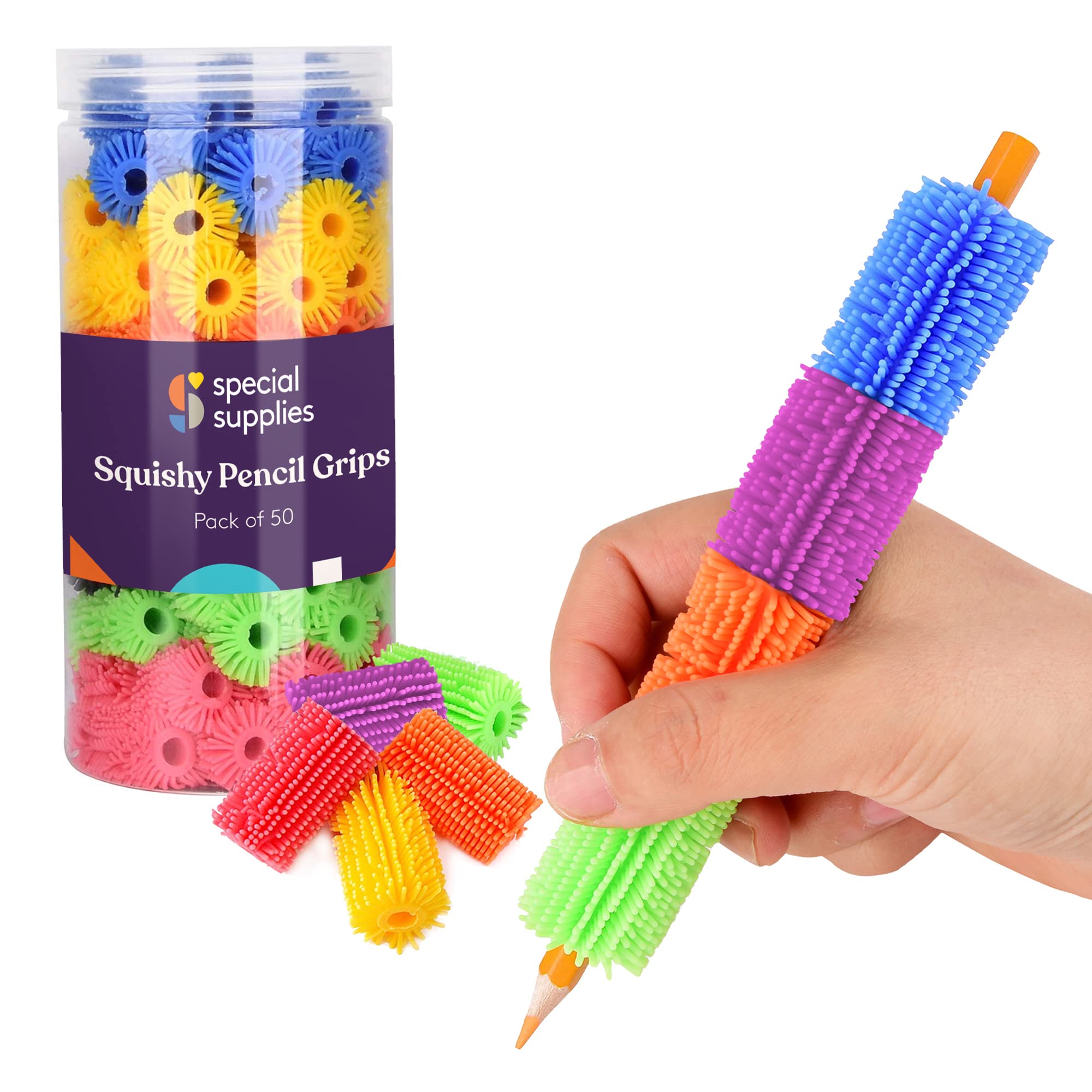 Foto 2 pulgar | Pencil Grips Special Supplies Squishy, Paquete De 50 Unidades Para Niños Y Adultos - Venta Internacional.