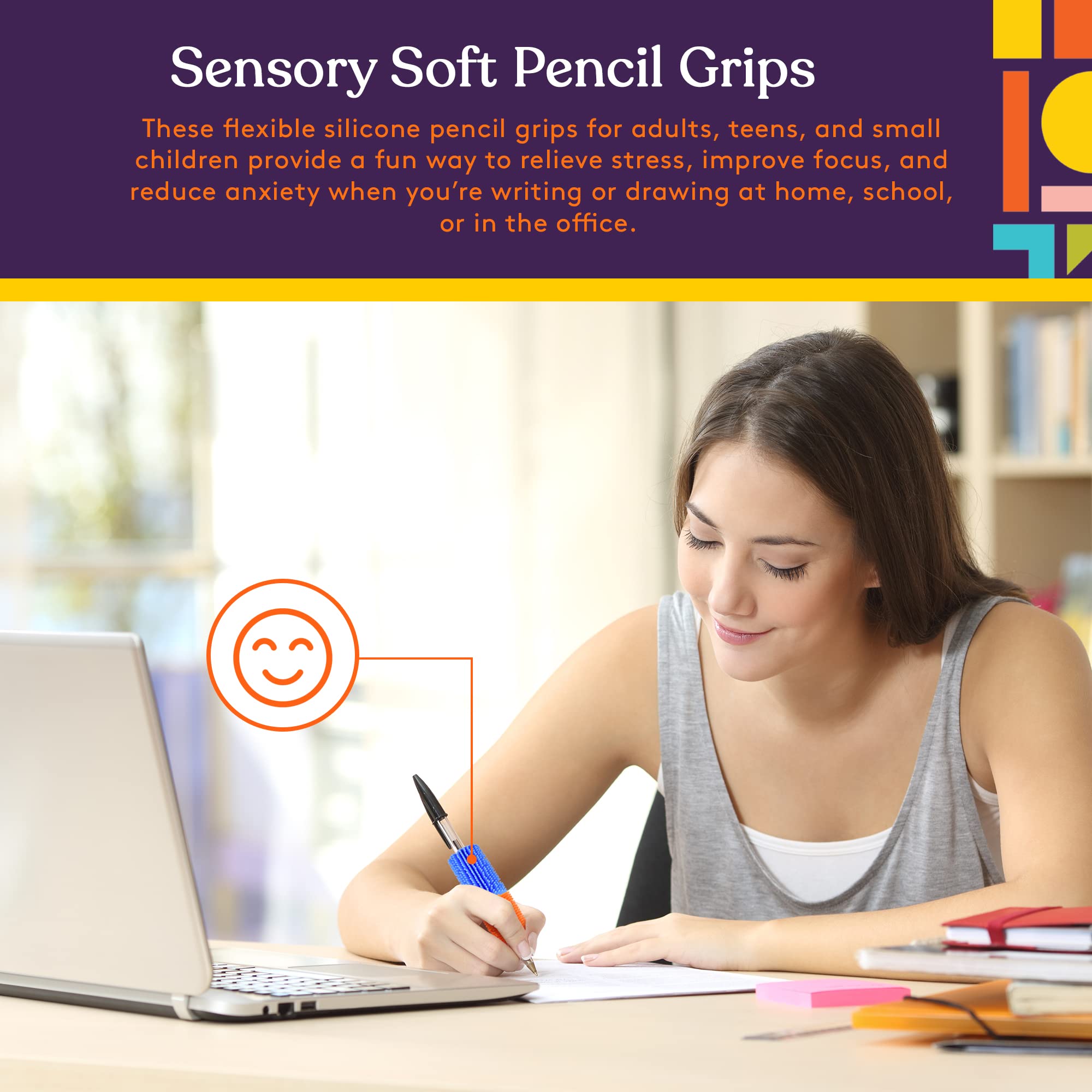 Foto 5 pulgar | Pencil Grips Special Supplies Squishy, Paquete De 50 Unidades Para Niños Y Adultos - Venta Internacional.