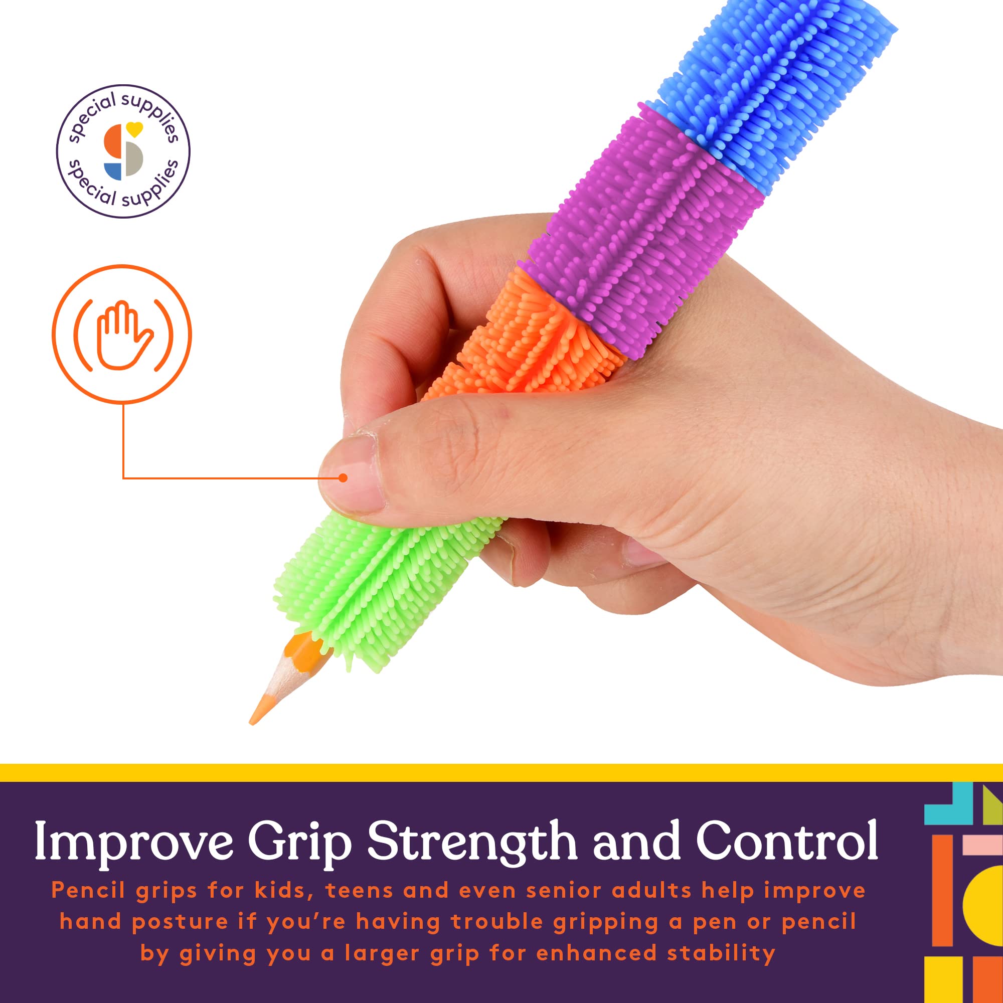 Foto 6 pulgar | Pencil Grips Special Supplies Squishy, Paquete De 50 Unidades Para Niños Y Adultos - Venta Internacional.