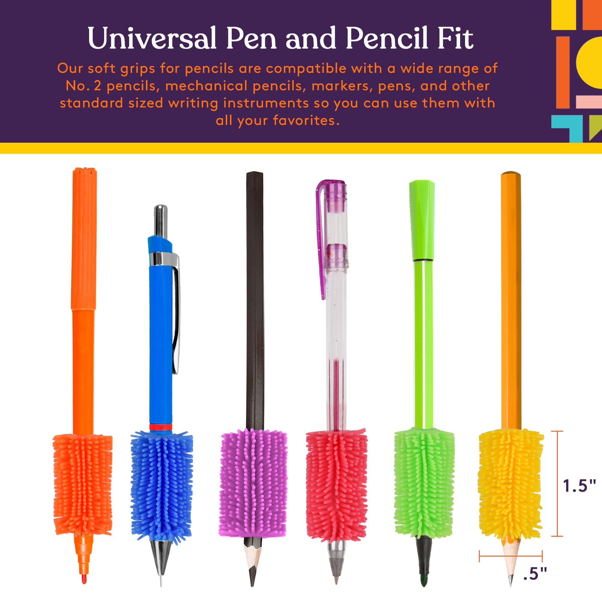 Foto 8 pulgar | Pencil Grips Special Supplies Squishy, Paquete De 50 Unidades Para Niños Y Adultos - Venta Internacional.