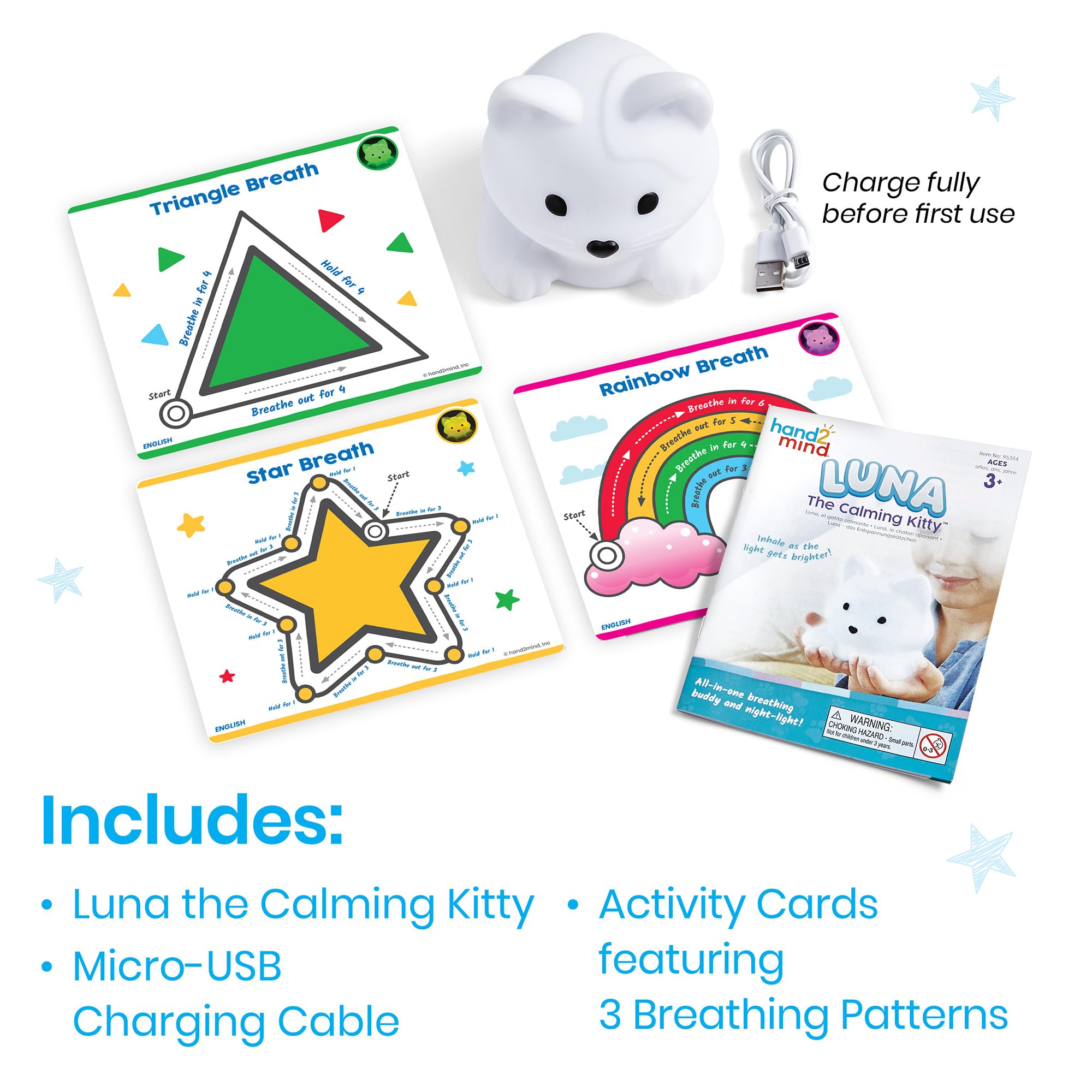 Foto 2 | Lámpara De Respiración Calming Kitty Hand2mind Luna Para Niños - Venta Internacional.