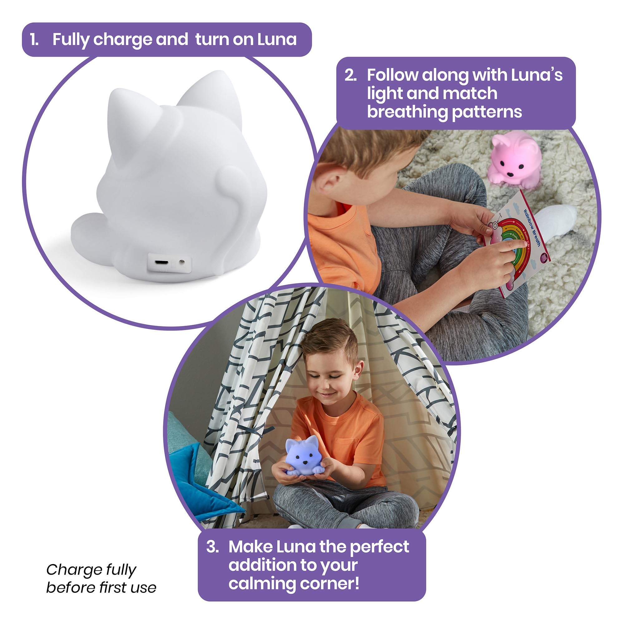 Foto 3 | Lámpara De Respiración Calming Kitty Hand2mind Luna Para Niños - Venta Internacional.