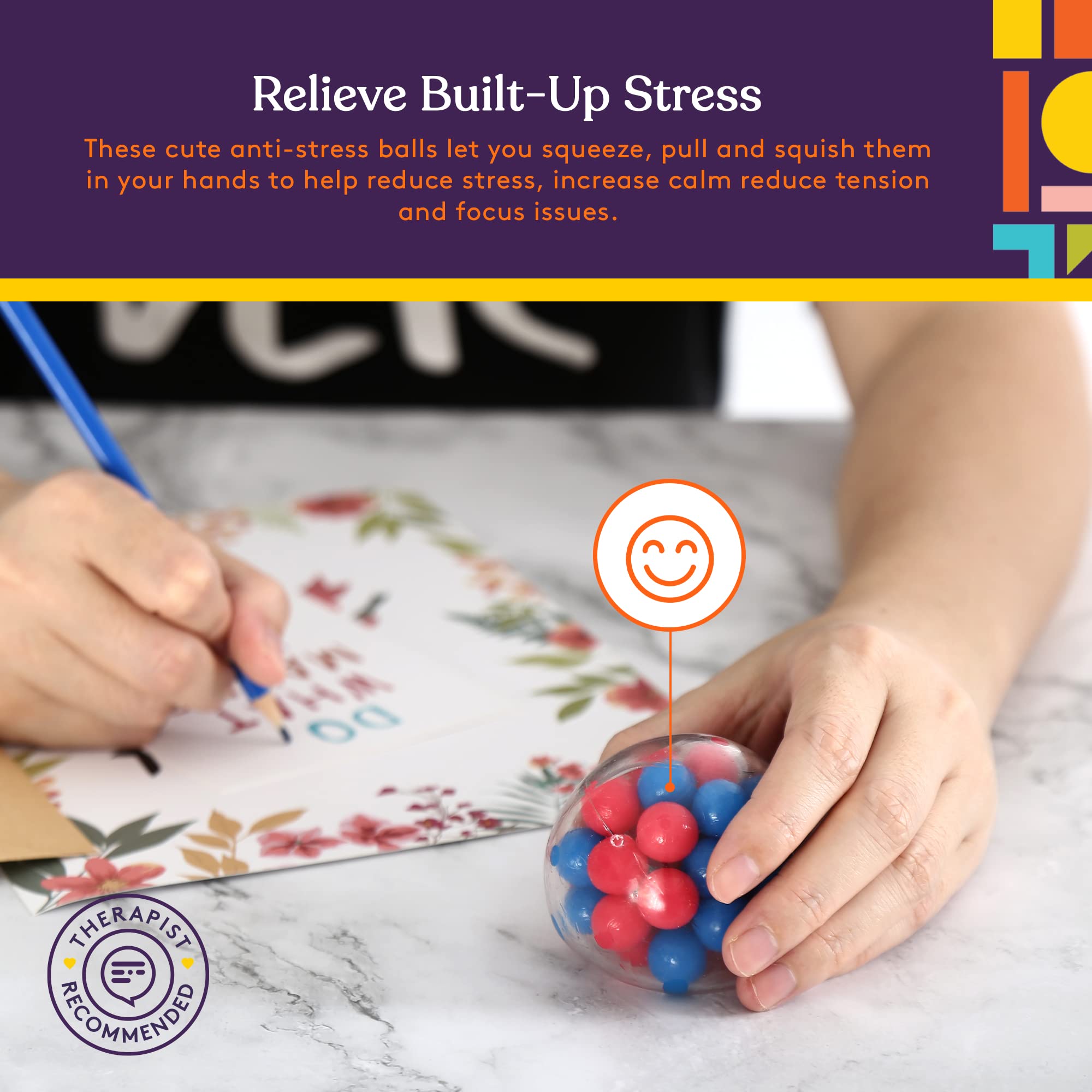 Foto 7 | Squishy Stress Balls, Suministros Especiales Para Aliviar La Tensión, Paquete De 6 - Venta Internacional.