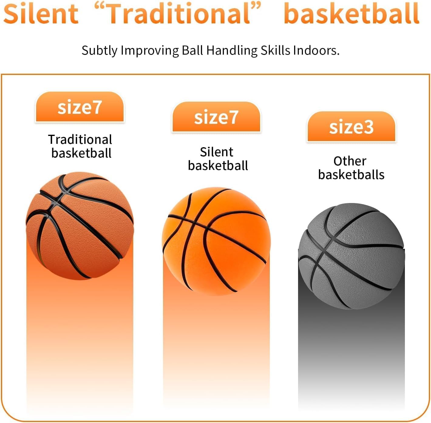 Foto 3 pulgar | Baloncesto Espuma Silent Dribble Dream Upgrade 2025 Naranja - Venta Internacional