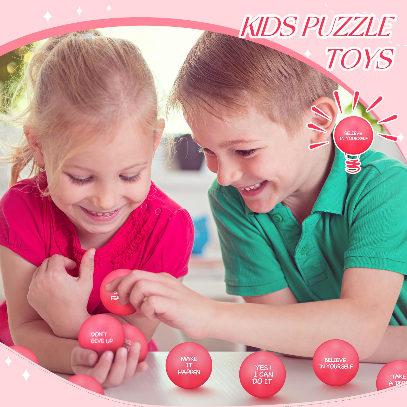 Foto 4 | Pelotas Para Aliviar El Estrés Sappy Inspirational, 72 Unidades, Para Adultos - Venta Internacional.