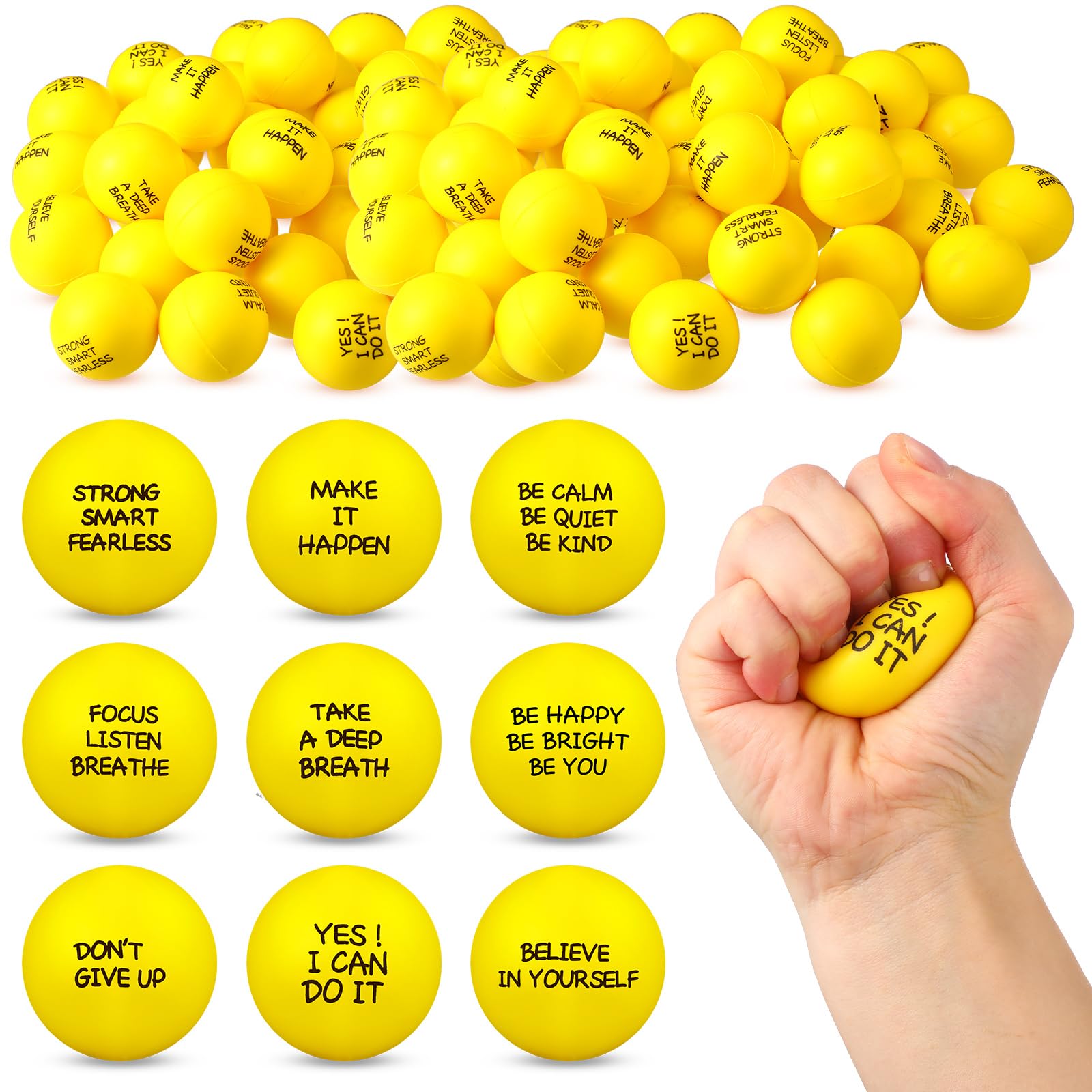 Foto 2 pulgar | Pelotas Para Aliviar El Estrés Sappy Inspirational, 72 Unidades, Para Adultos - Venta Internacional.