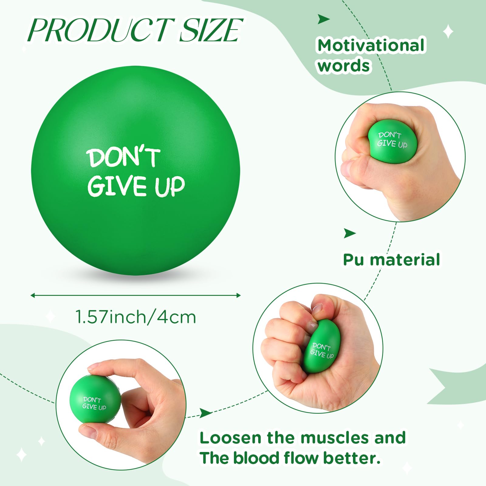 Foto 3 pulgar | Pelotas Para Aliviar El Estrés Sappy Inspirational, 72 Unidades, Para Adultos - Venta Internacional.