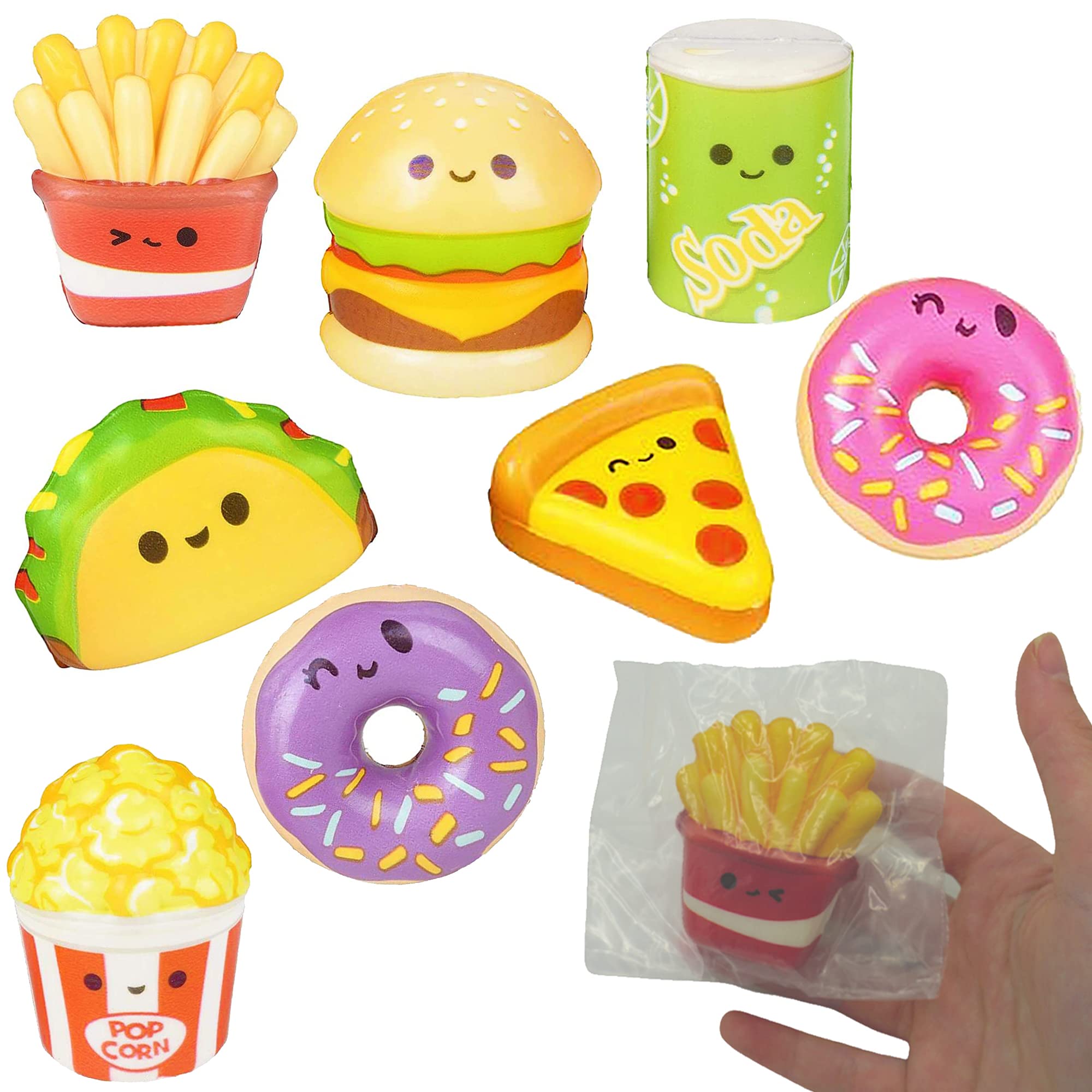Foto 2 pulgar | Squishy Toys 4e's Novelty Fast Food Para Niños, Paquete De 24 - Venta Internacional.