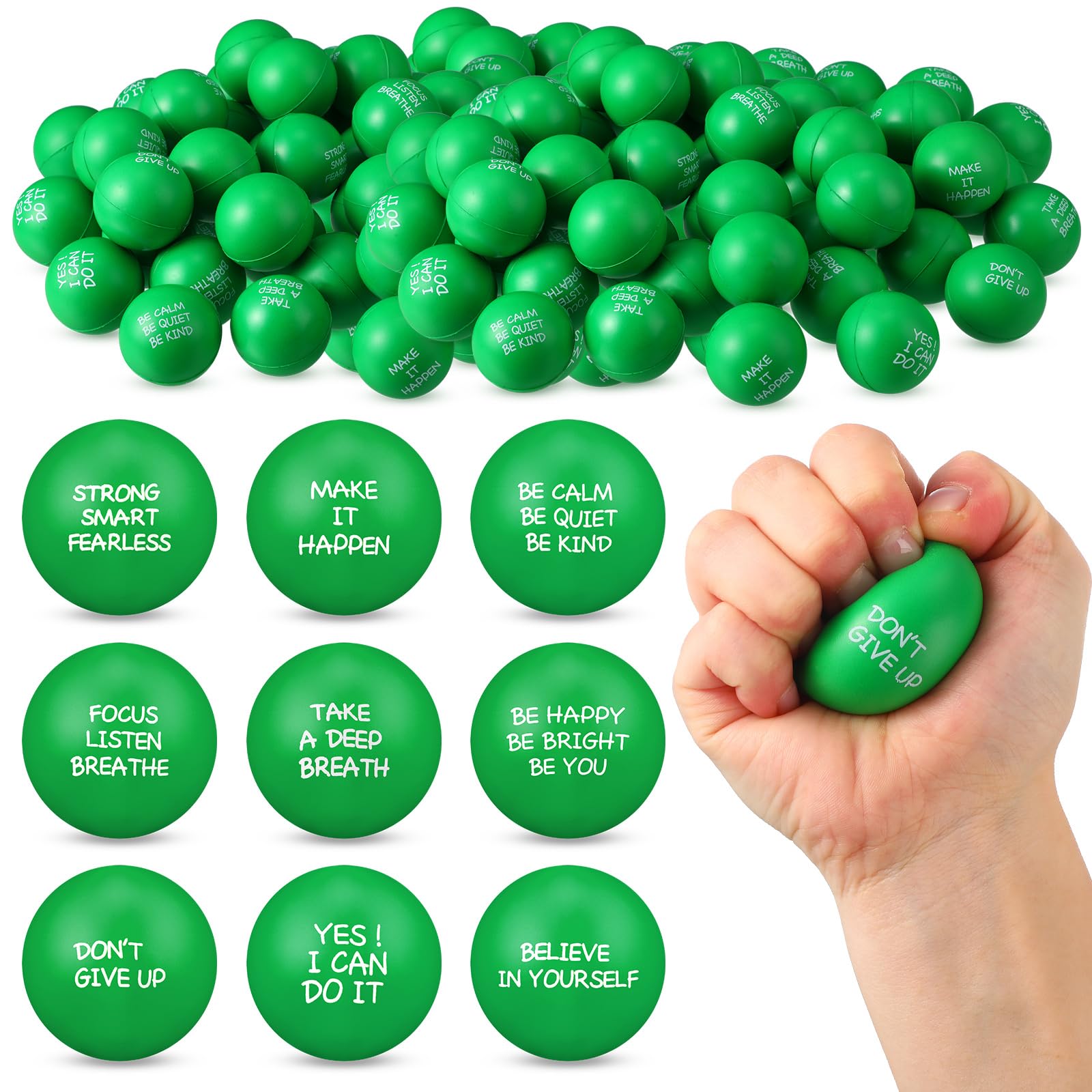 Pelotas Para Aliviar El Estrés Sappy Inspirational, 72 Unidades, Para Adultos - Venta Internacional.