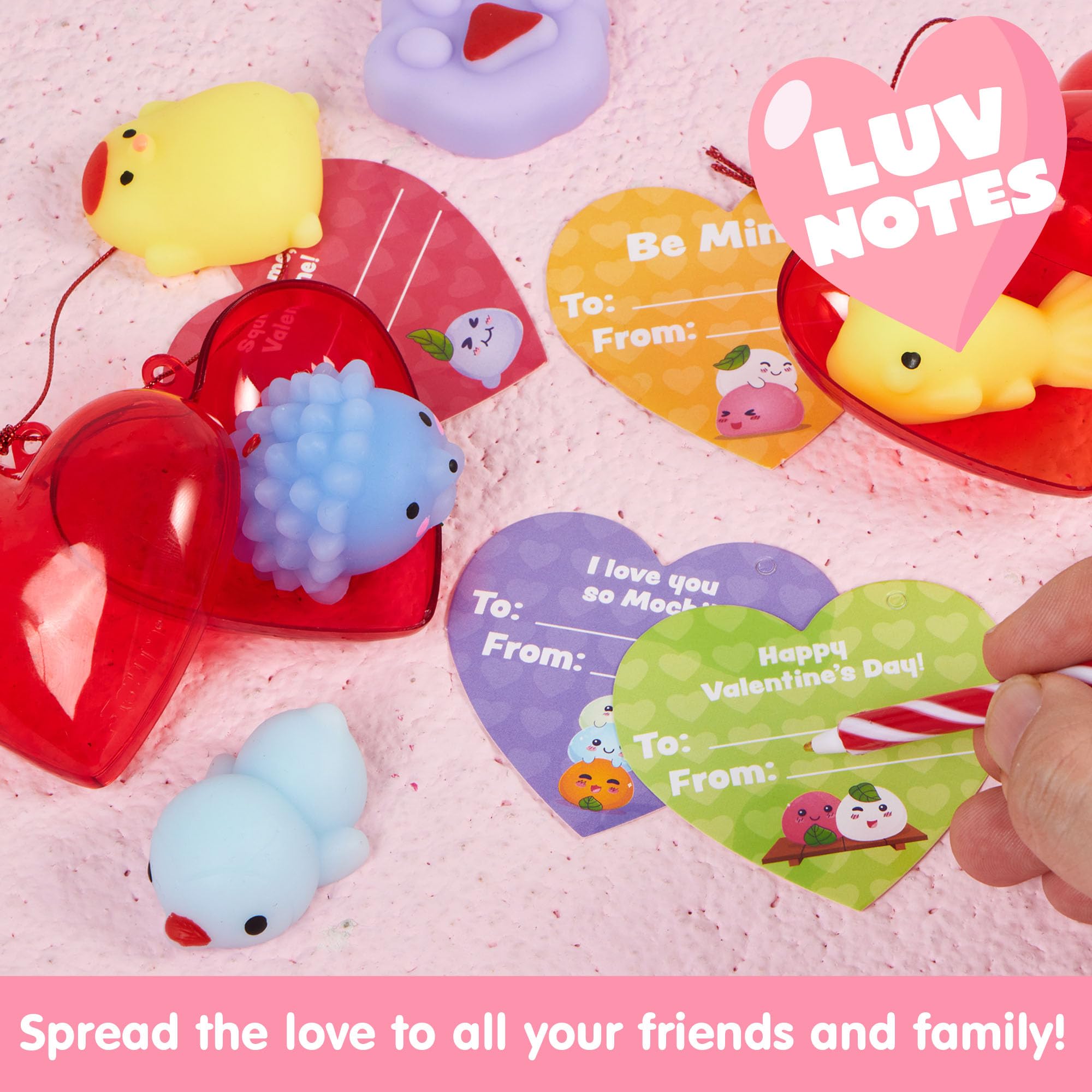Foto 6 pulgar | Mochi Squishy Toys Joyin, 28 Paquetes Con Tarjetas Y Corazones Rellenos - Venta Internacional.