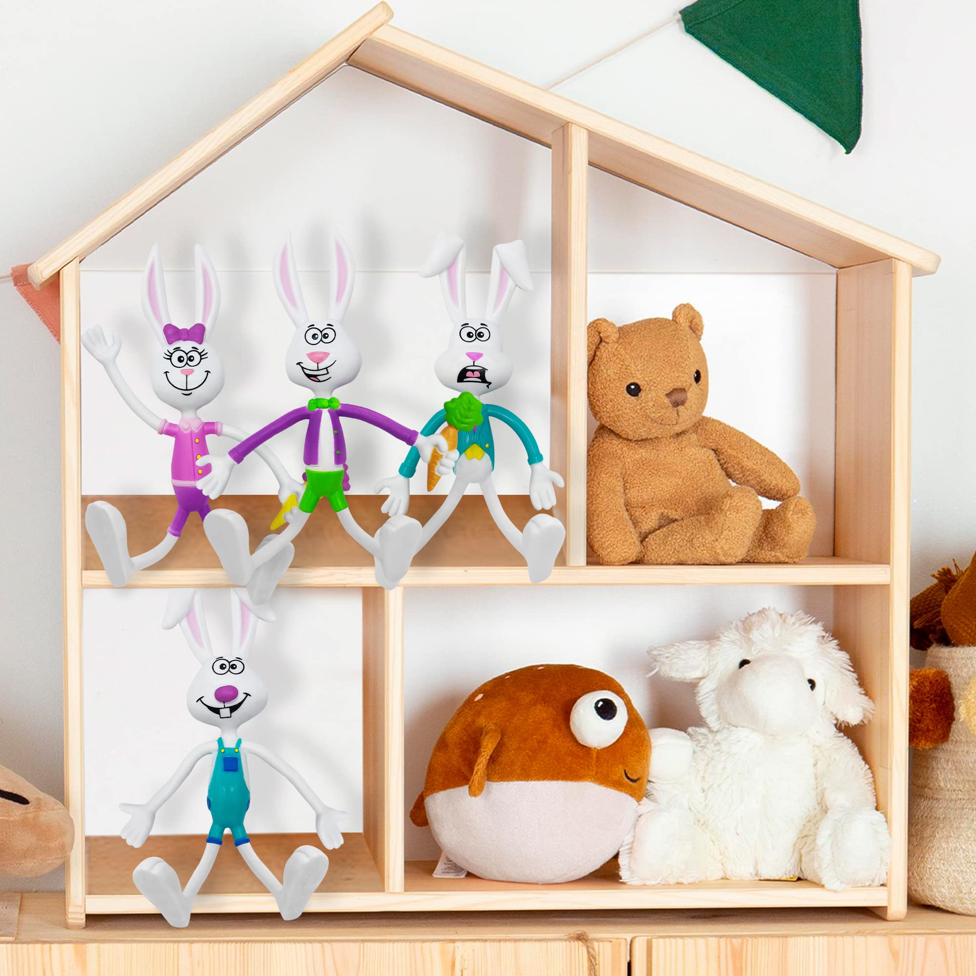 Foto 4 | Set De 8 Figuras Flexibles De Conejo De Pascua Artcreativity - Venta Internacional.