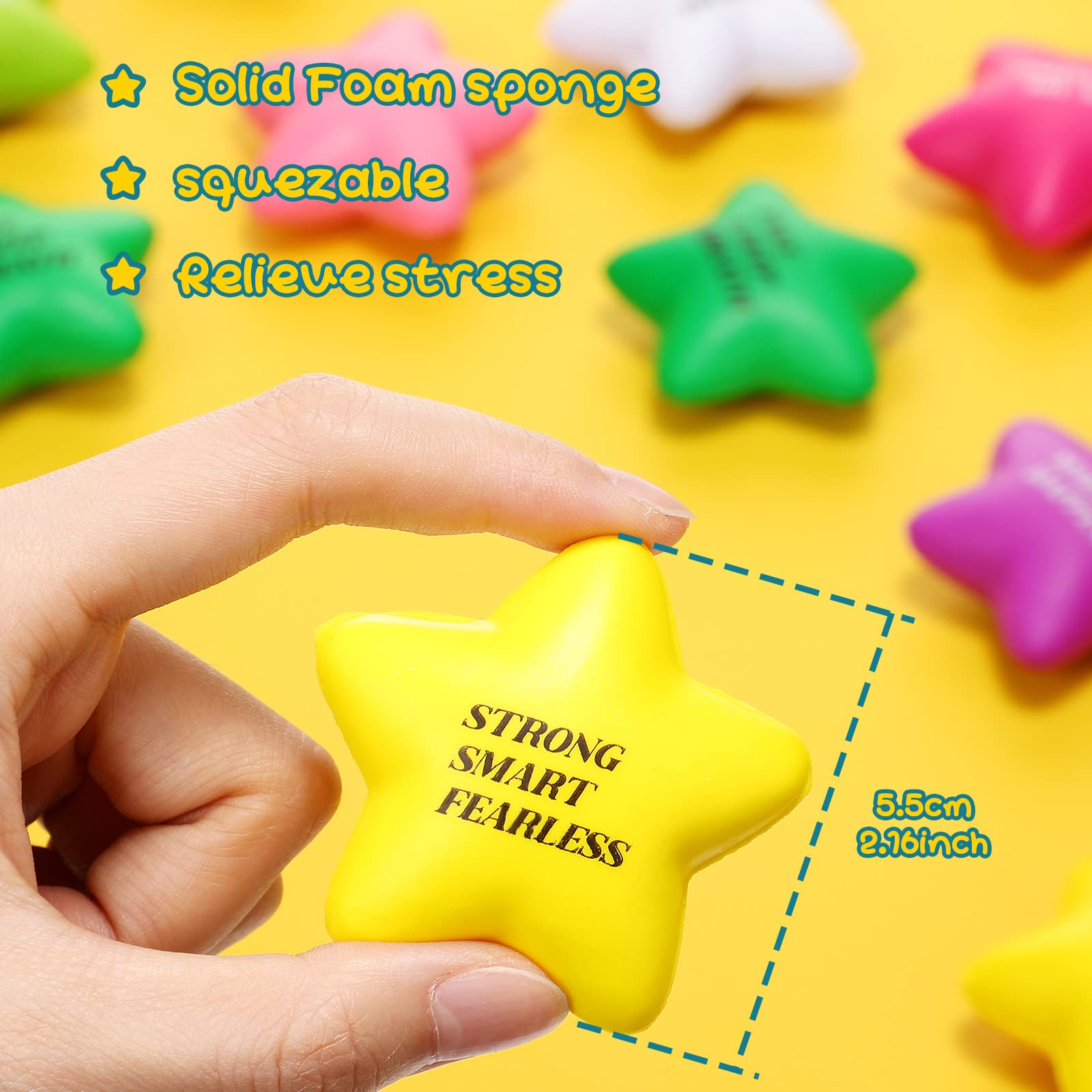 Foto 3 pulgar | Estrellas Antiestrés Sotiff 100 Frases Motivacionales - Venta Internacional