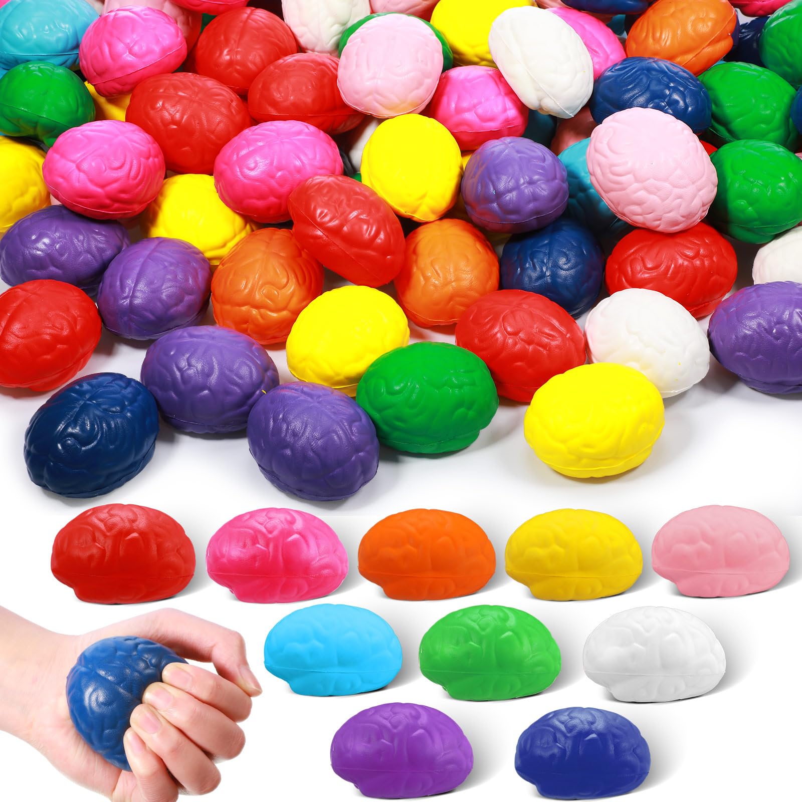 Juguete De Halloween De Poliuretano Stress Ball Skylety Con Forma De Cerebro, 100 Unidades - Venta Internacional.