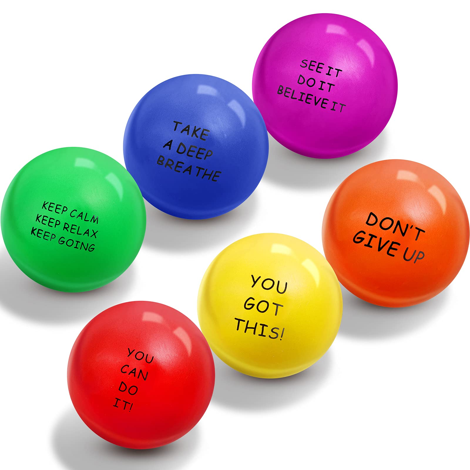 Foto 1 | Bolas De Estrés Skylety Motivational Inspirational, 6,3 Cm, 6 Unidades - Venta Internacional.