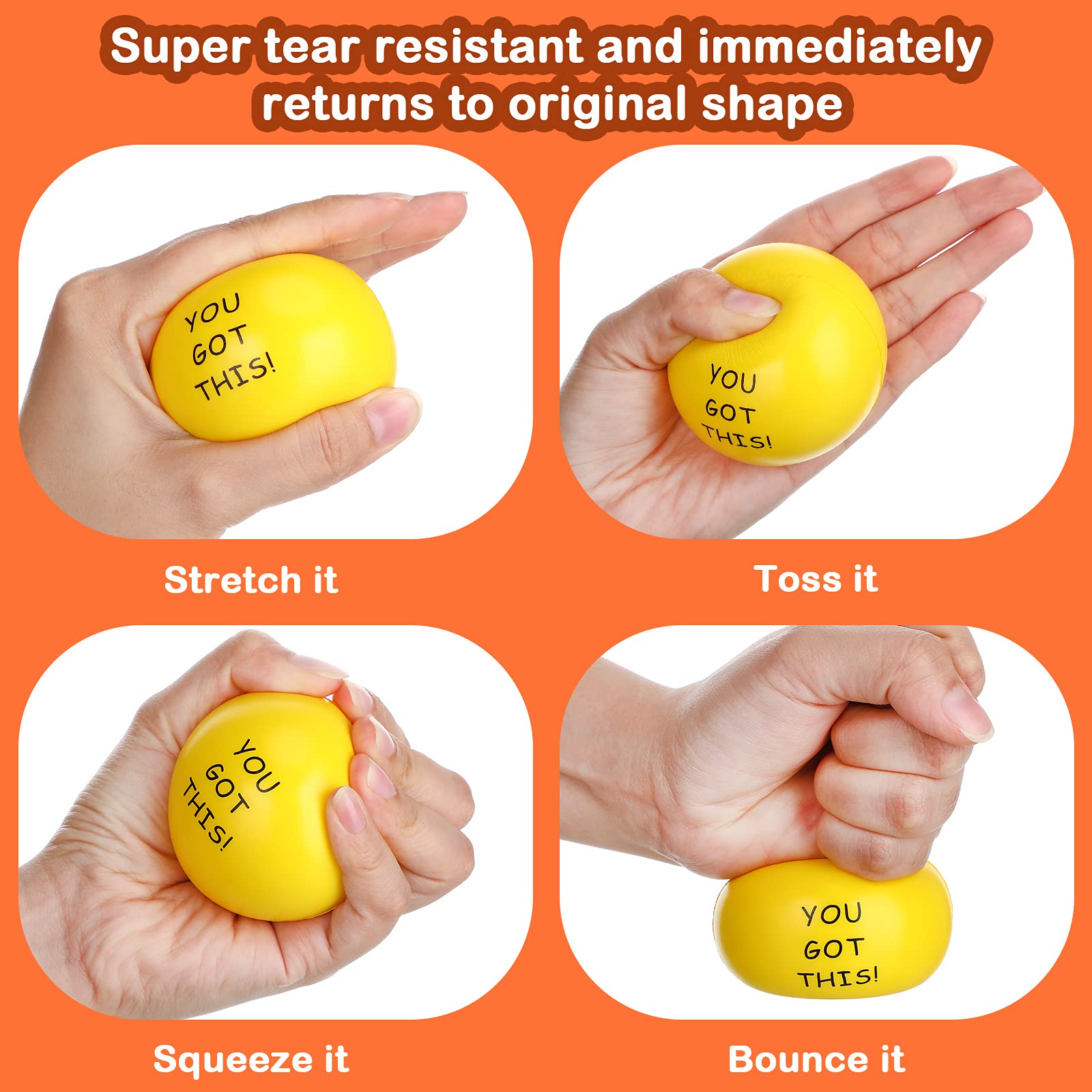 Foto 7 pulgar | Bolas De Estrés Skylety Motivational Inspirational, 6,3 Cm, 6 Unidades - Venta Internacional.