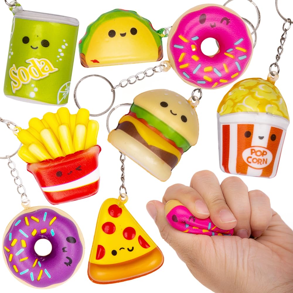 Foto 1 | Mini Set De 8 Juguetes De Comida Rápida Squish Artcreativity Para Niños - Venta Internacional.