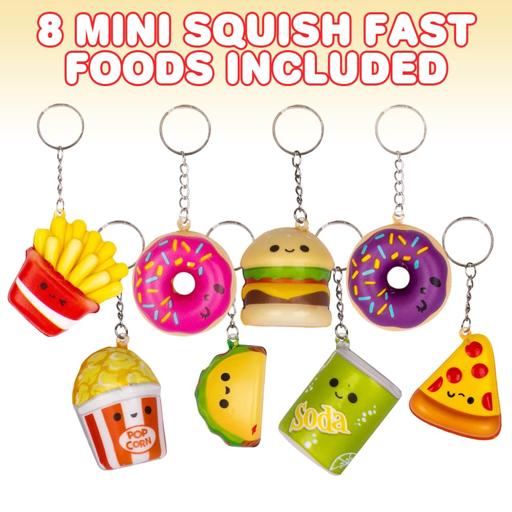 Foto 2 | Mini Set De 8 Juguetes De Comida Rápida Squish Artcreativity Para Niños - Venta Internacional.