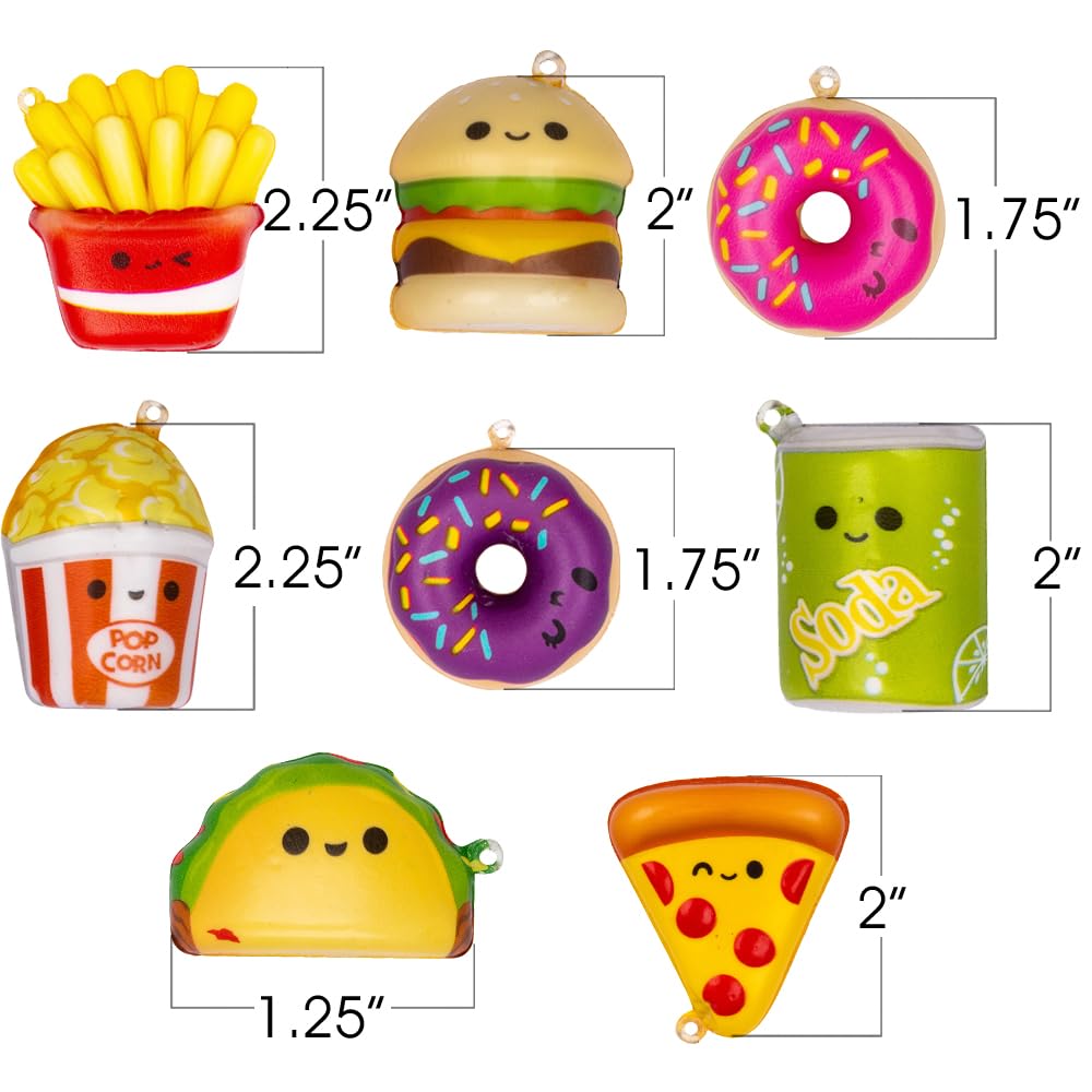 Foto 3 | Mini Set De 8 Juguetes De Comida Rápida Squish Artcreativity Para Niños - Venta Internacional.
