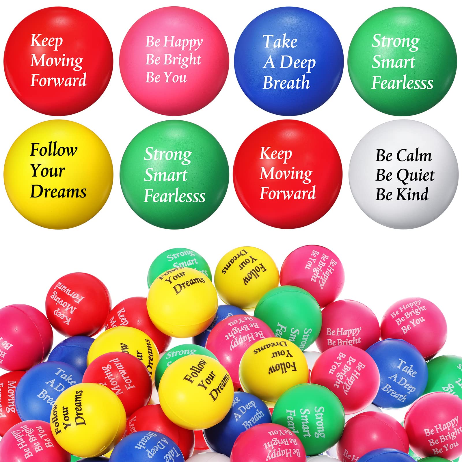 Foto 2 pulgar | Pelotas contra el Estrés Aoriher con Citas Motivacionales 36 Piezas - Venta Internacional