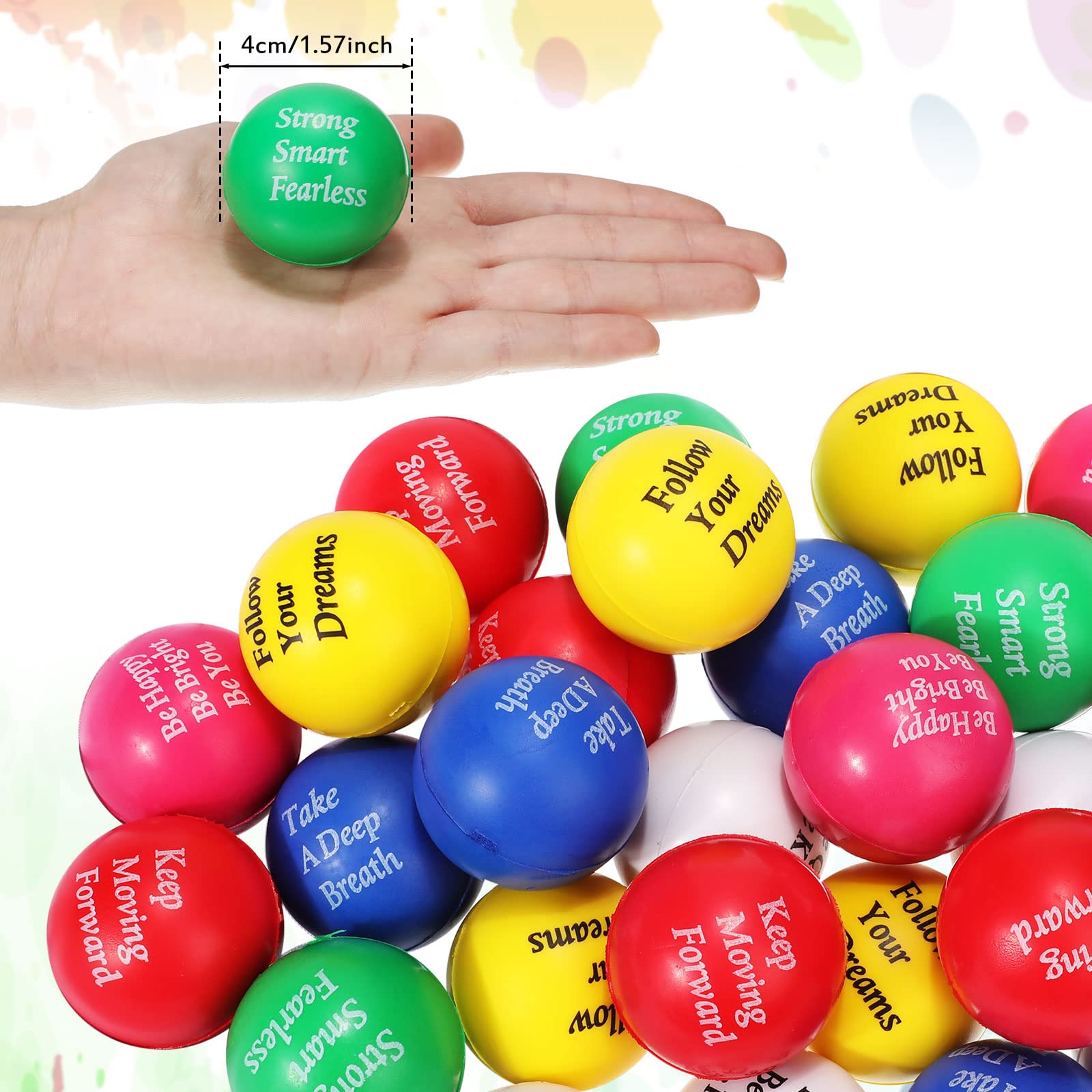Foto 4 pulgar | Pelotas contra el Estrés Aoriher con Citas Motivacionales 36 Piezas - Venta Internacional