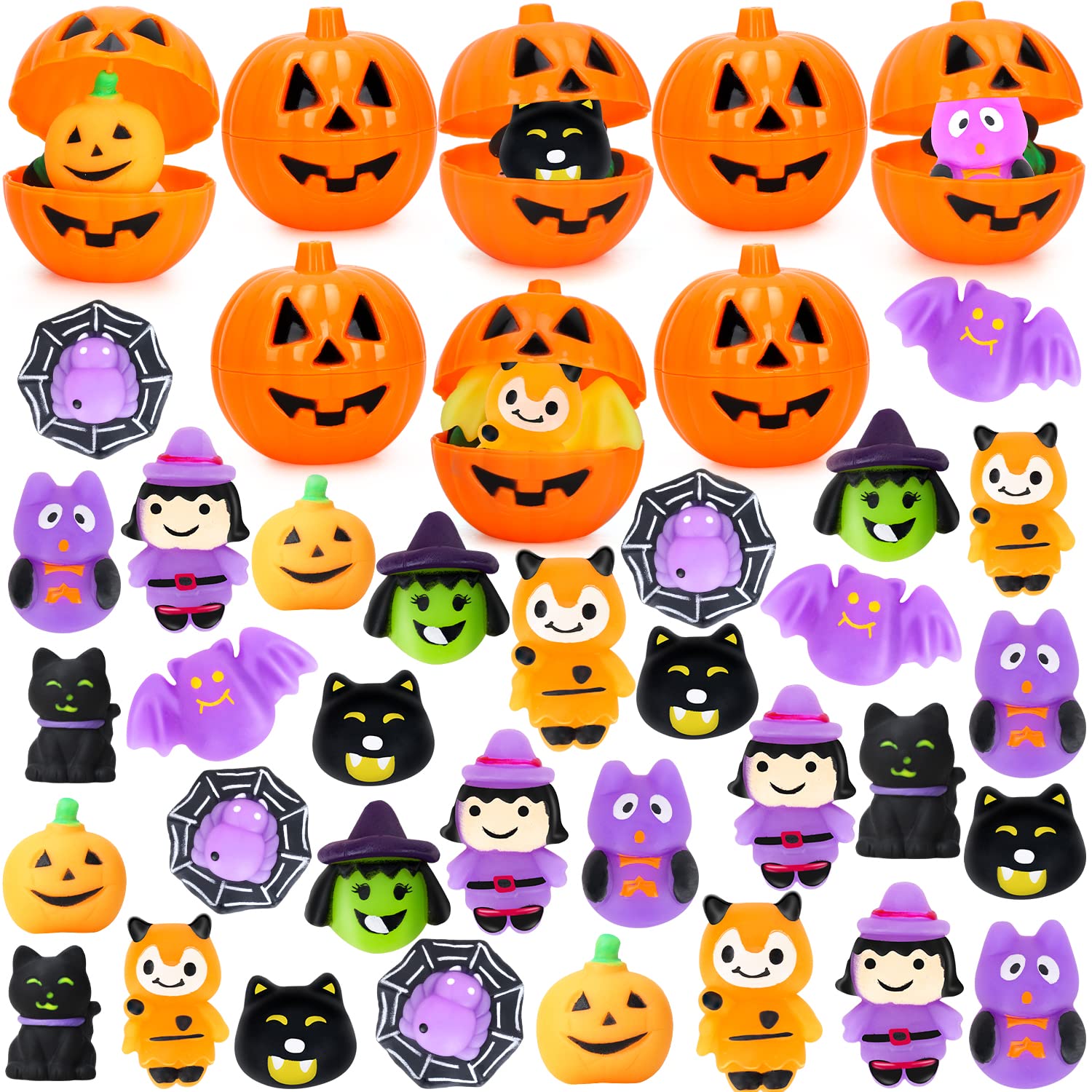 Foto 2 pulgar | Halloween Squishy Toy Life, 40 Unidades, Para Niños, Con Caja De Calabazas - Venta Internacional.