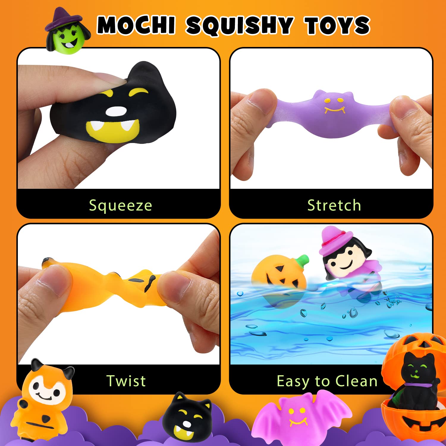 Foto 3 pulgar | Halloween Squishy Toy Life, 40 Unidades, Para Niños, Con Caja De Calabazas - Venta Internacional.