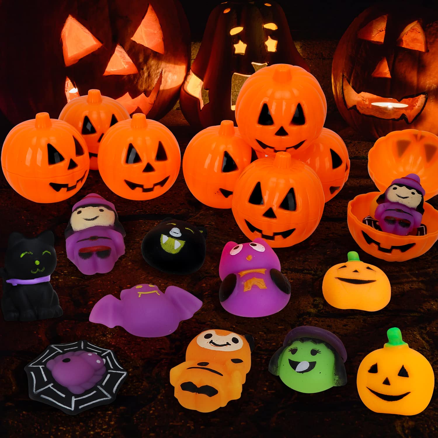 Foto 3 | Halloween Squishy Toy Life, 40 Unidades, Para Niños, Con Caja De Calabazas - Venta Internacional.