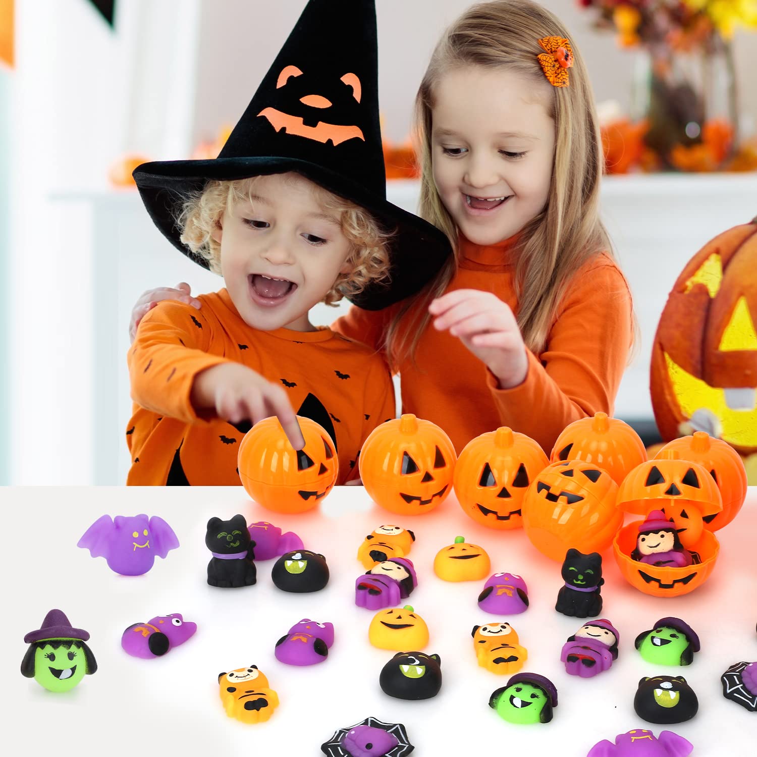 Foto 7 pulgar | Halloween Squishy Toy Life, 40 Unidades, Para Niños, Con Caja De Calabazas - Venta Internacional.