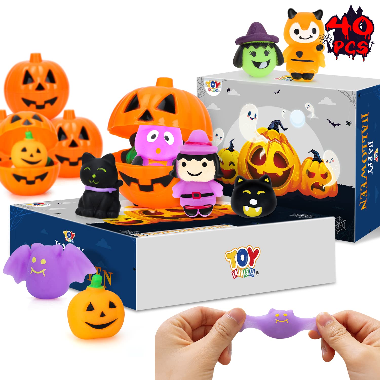 Foto 8 pulgar | Halloween Squishy Toy Life, 40 Unidades, Para Niños, Con Caja De Calabazas - Venta Internacional.