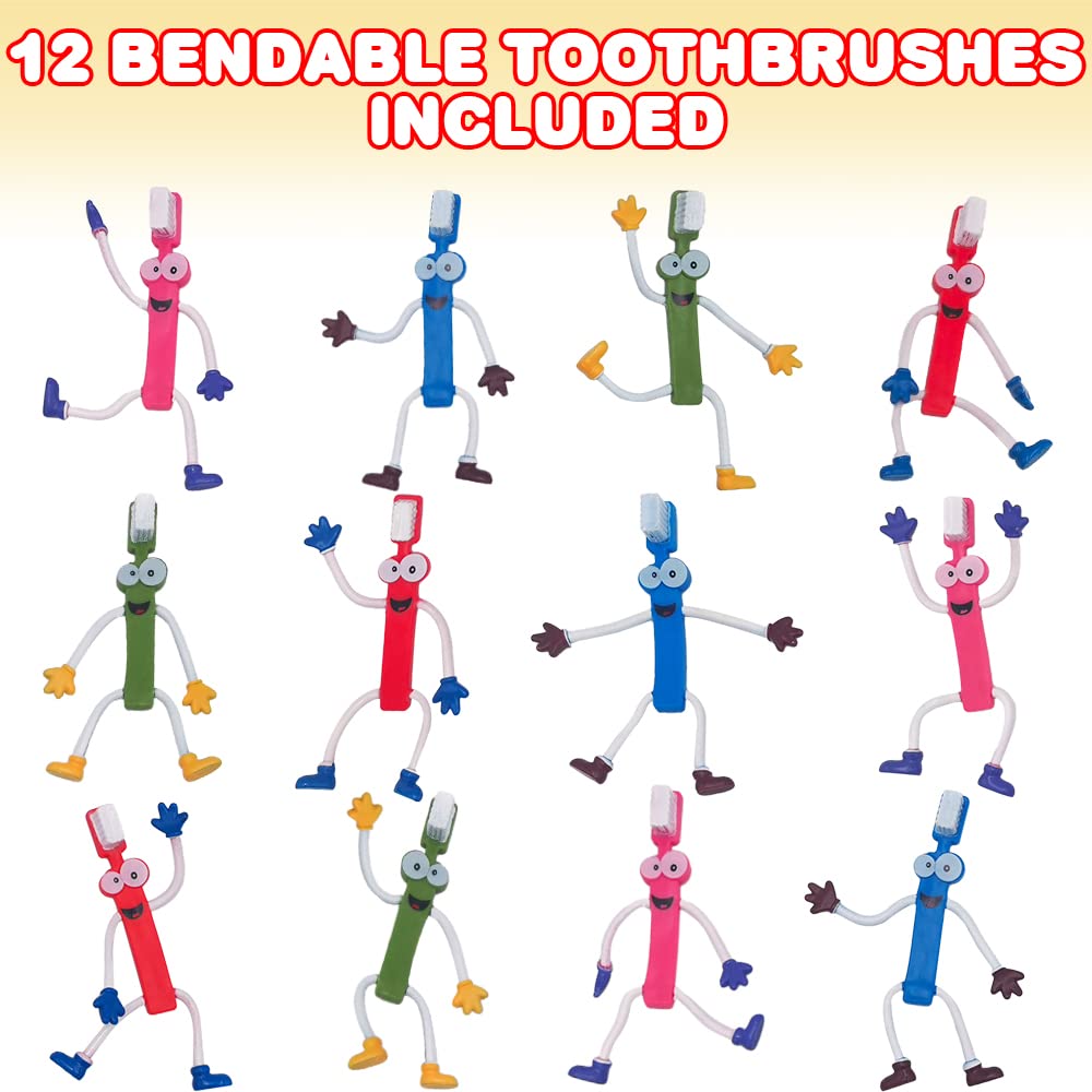 Foto 3 pulgar | Juego De 12 Figuras De Cepillos De Dientes Flexibles Artcreativity Para Niños - Venta Internacional.