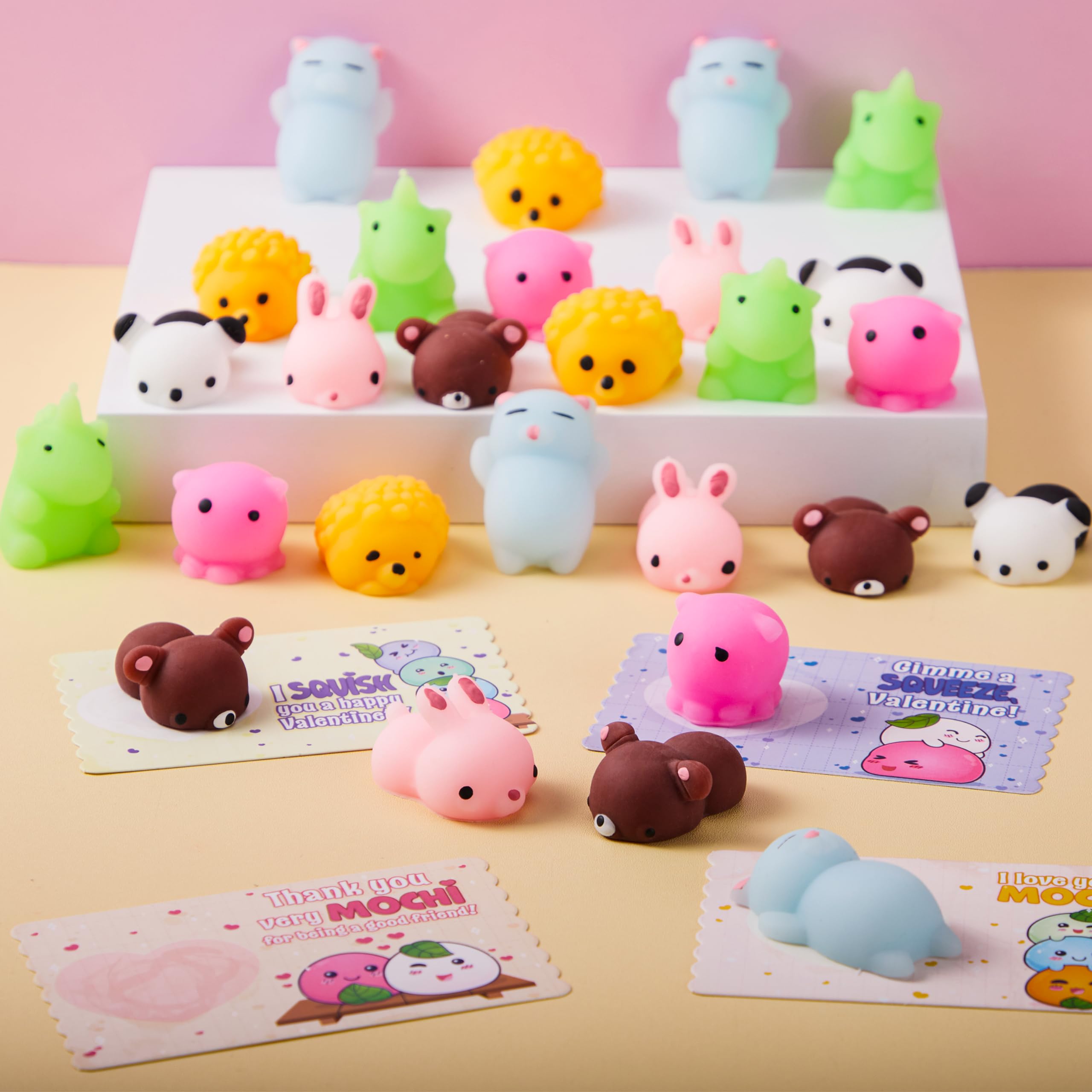 Foto 3 pulgar | Tarjetas De Regalo + Mochi Squishy Toy Joyin Para El Día De San Valentín, Paquete De 28 - Venta Internacional.