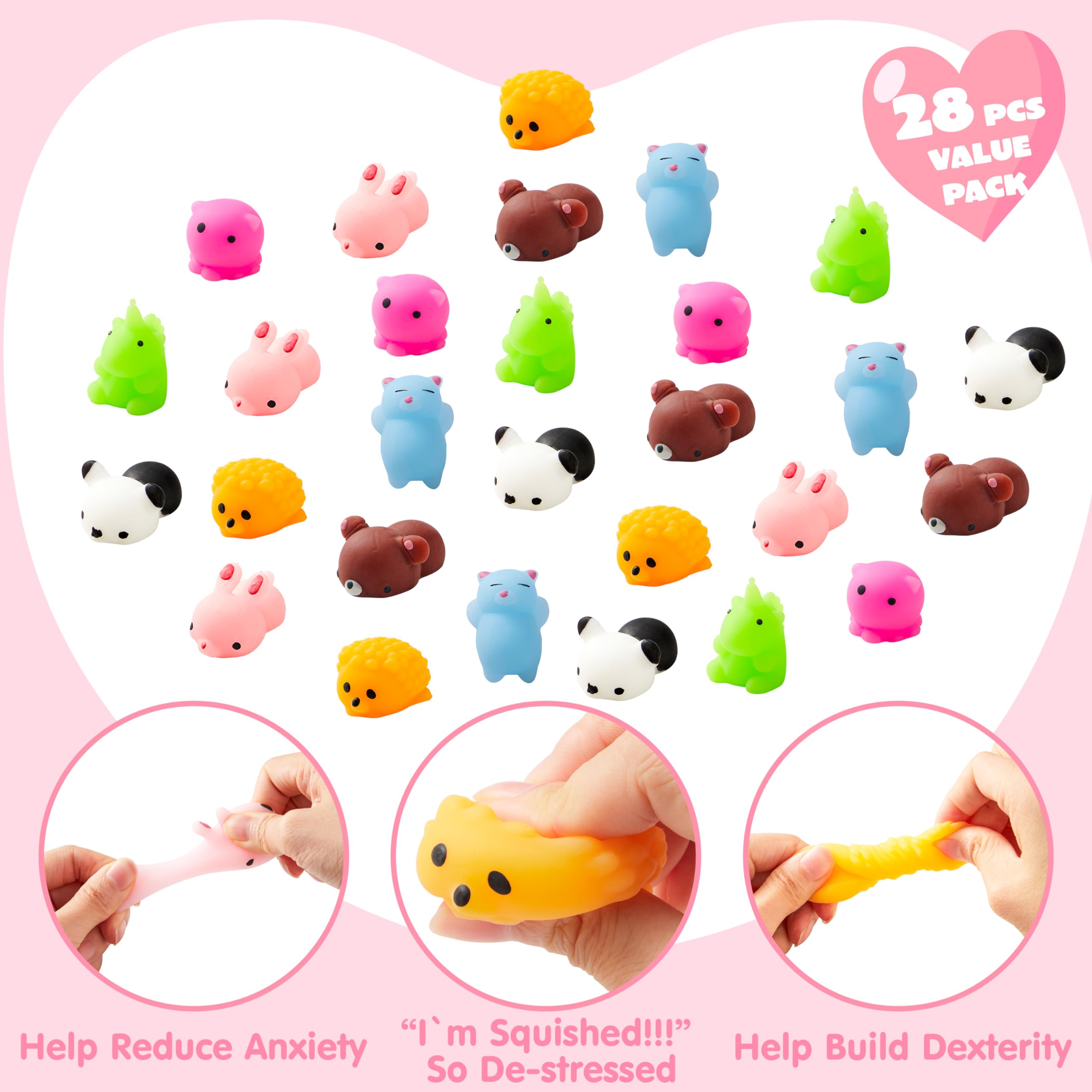 Foto 5 pulgar | Tarjetas De Regalo + Mochi Squishy Toy Joyin Para El Día De San Valentín, Paquete De 28 - Venta Internacional.