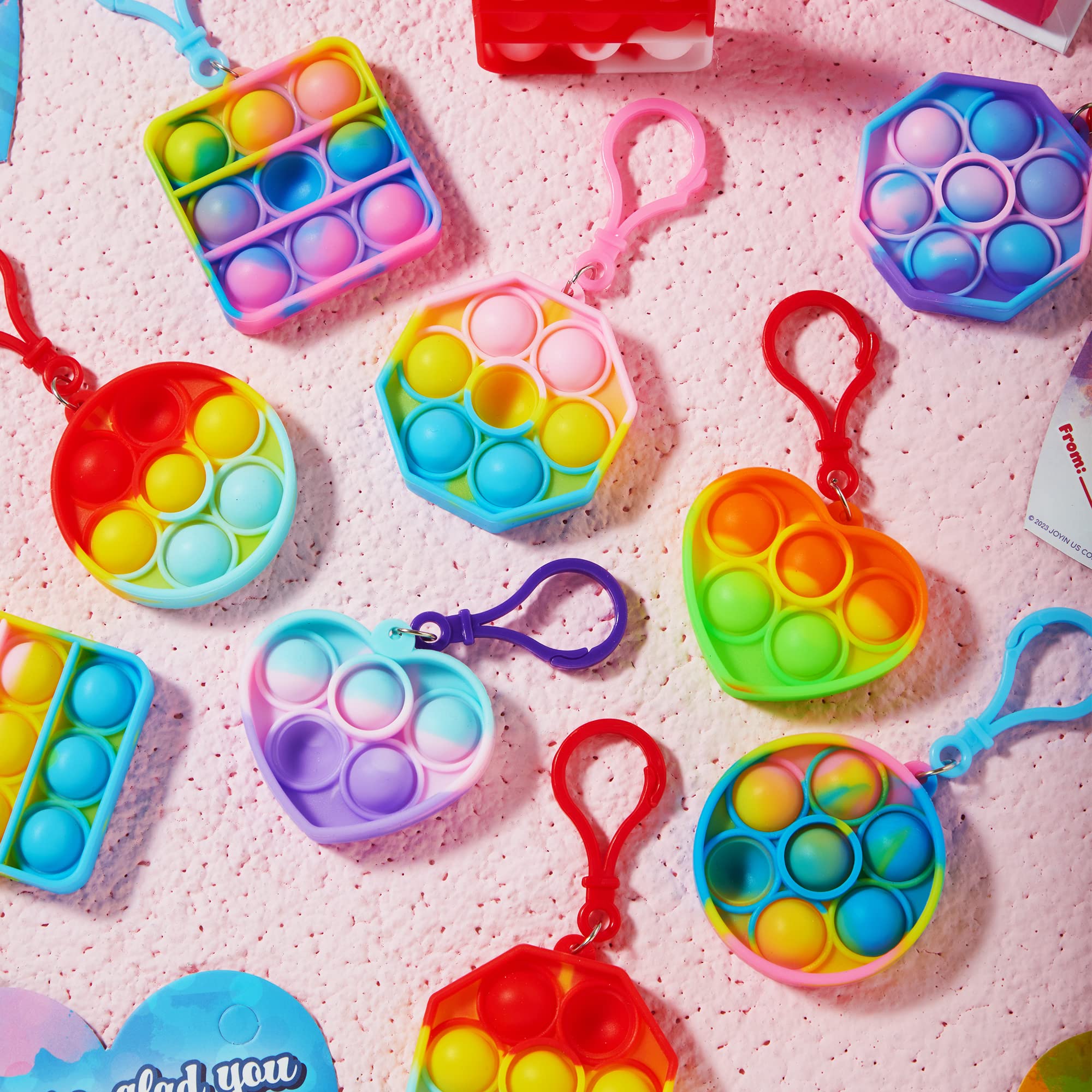 Foto 3 pulgar | Tarjetas De Regalo De San Valentín Con Llaveros Pop Bubble Para Niños X28 - Venta Internacional.