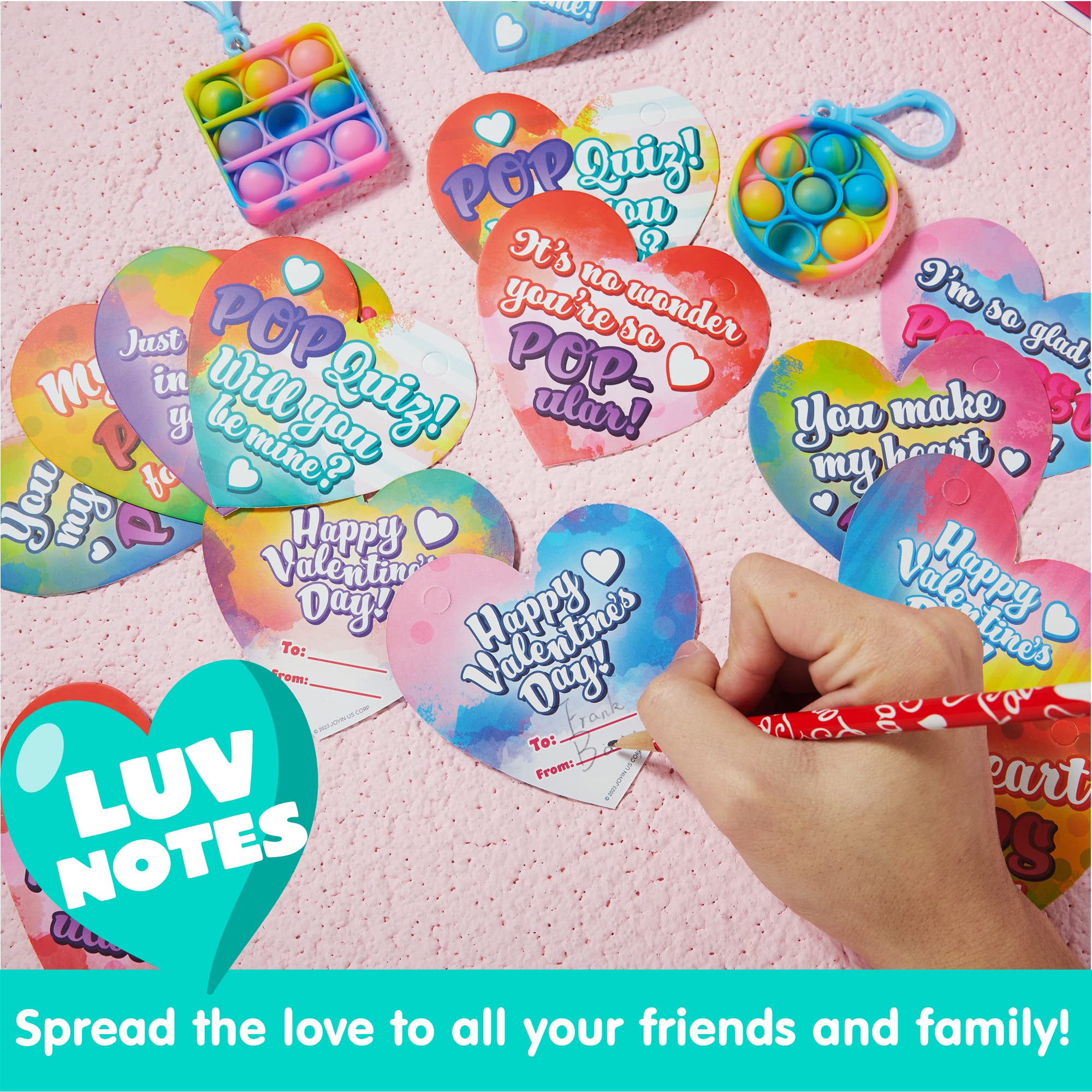 Foto 6 pulgar | Tarjetas De Regalo De San Valentín Con Llaveros Pop Bubble Para Niños X28 - Venta Internacional.