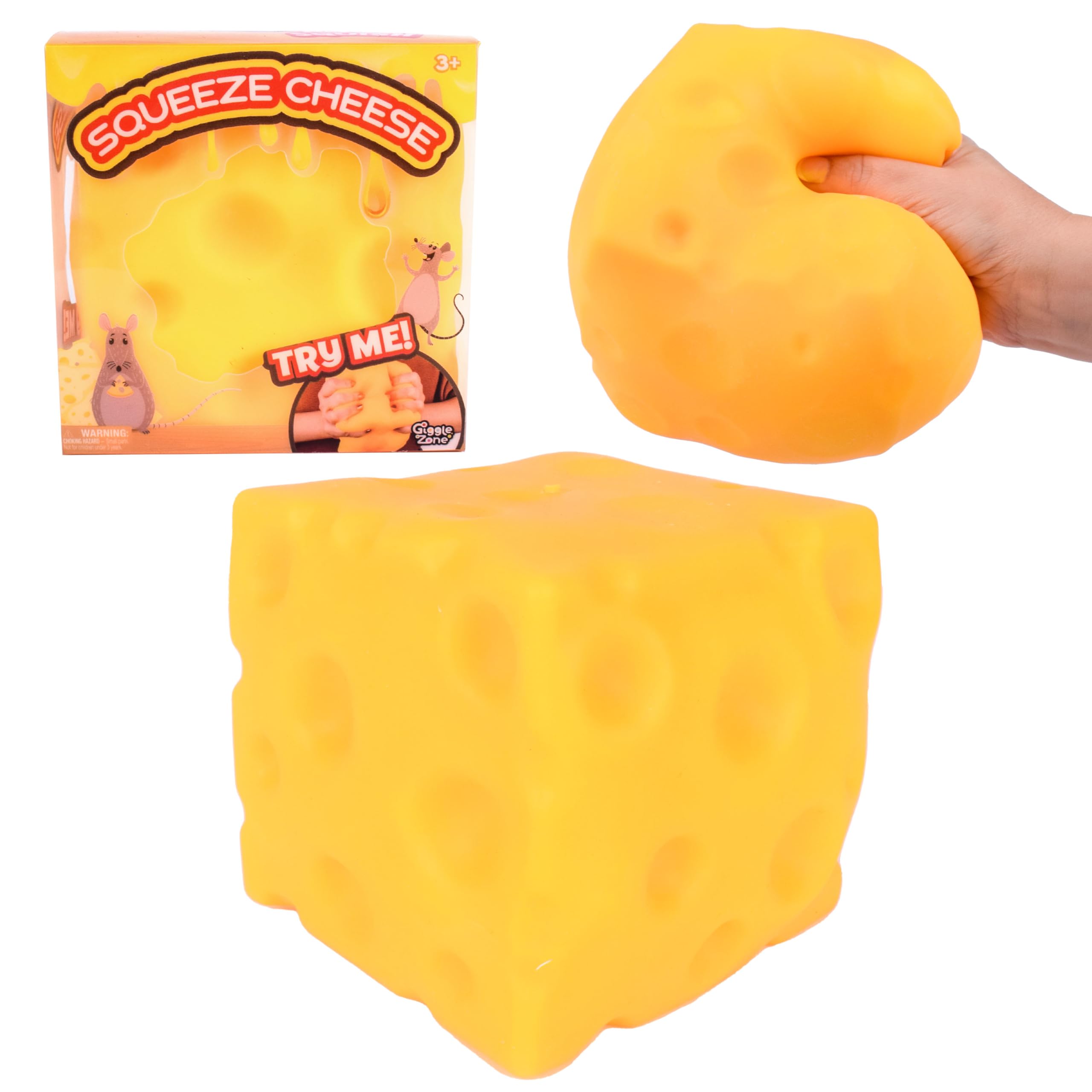 Foto 2 pulgar | Juguete Squeeze Cheese Giggle Zone Con Forma De Bloque Blando Extra Grande - Venta Internacional.
