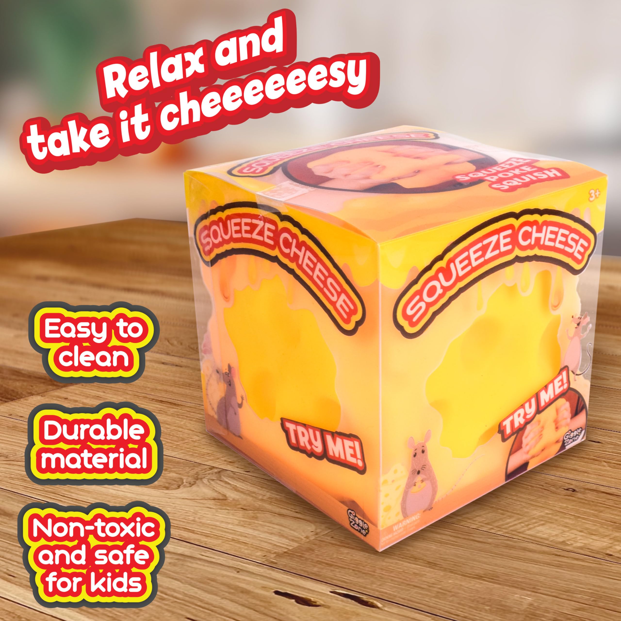 Foto 4 pulgar | Juguete Squeeze Cheese Giggle Zone Con Forma De Bloque Blando Extra Grande - Venta Internacional.