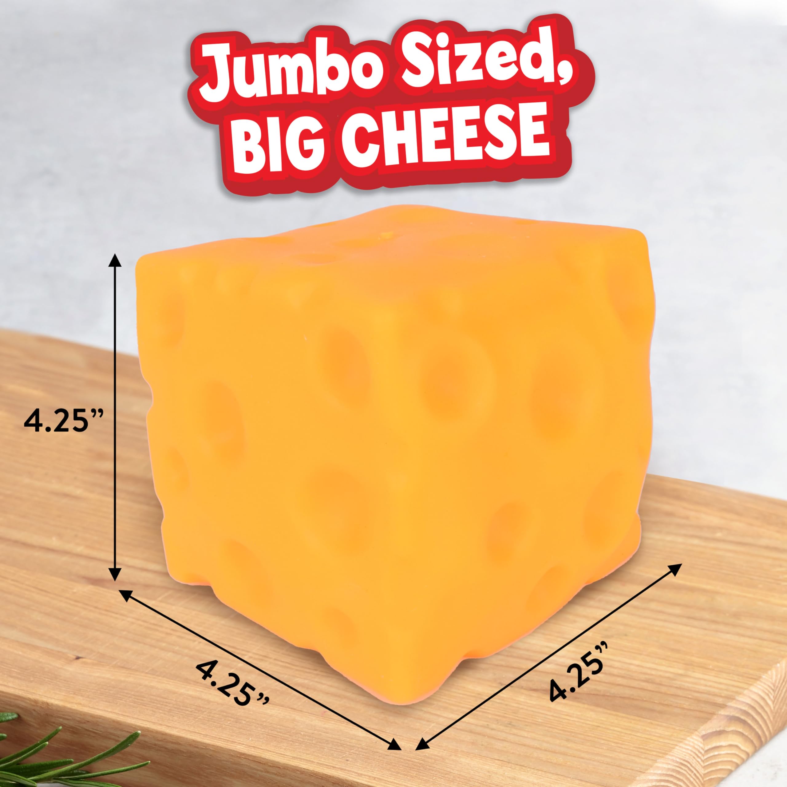 Foto 5 pulgar | Juguete Squeeze Cheese Giggle Zone Con Forma De Bloque Blando Extra Grande - Venta Internacional.