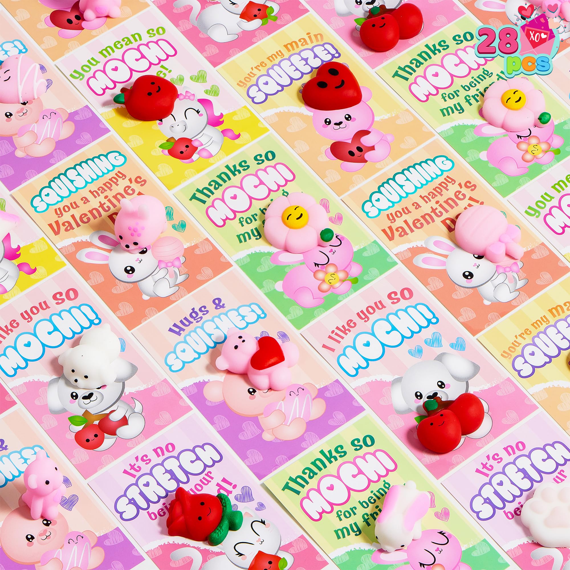 Foto 2 pulgar | Tarjetas De Regalo Joyin Para El Día De San Valentín Con Forma De Mochi Squishy, 28 Paquetes - Venta Internacional.