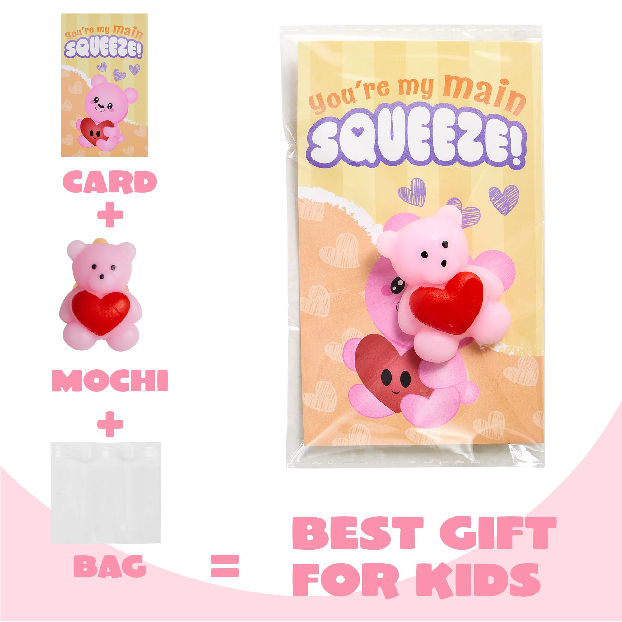 Foto 4 | Tarjetas De Regalo Joyin Para El Día De San Valentín Con Forma De Mochi Squishy, 28 Paquetes - Venta Internacional.