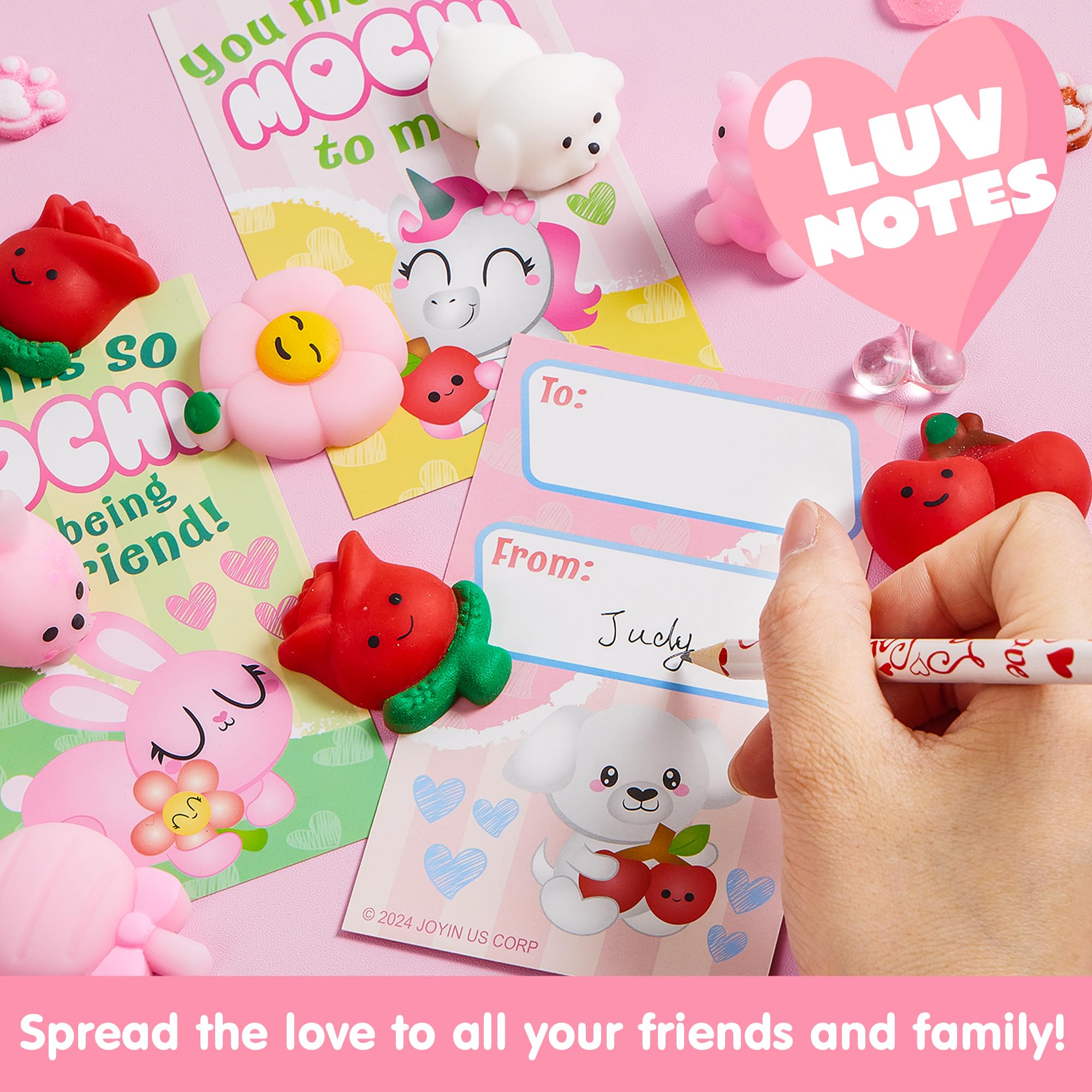 Foto 5 | Tarjetas De Regalo Joyin Para El Día De San Valentín Con Forma De Mochi Squishy, 28 Paquetes - Venta Internacional.