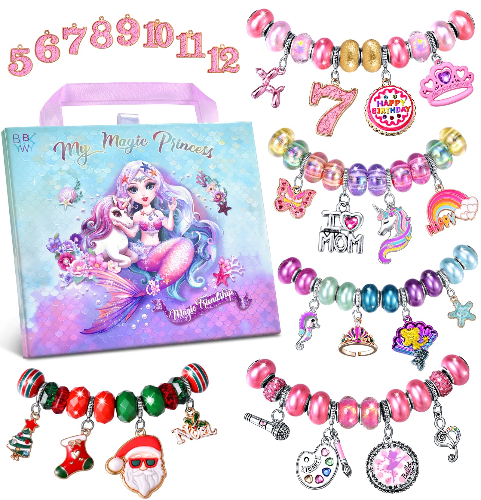 Foto 1 | Venta Internacional - Kit De Fabricación De Pulseras Con Dijes Bdbkywy Con Unicornio/sirena De Juguete