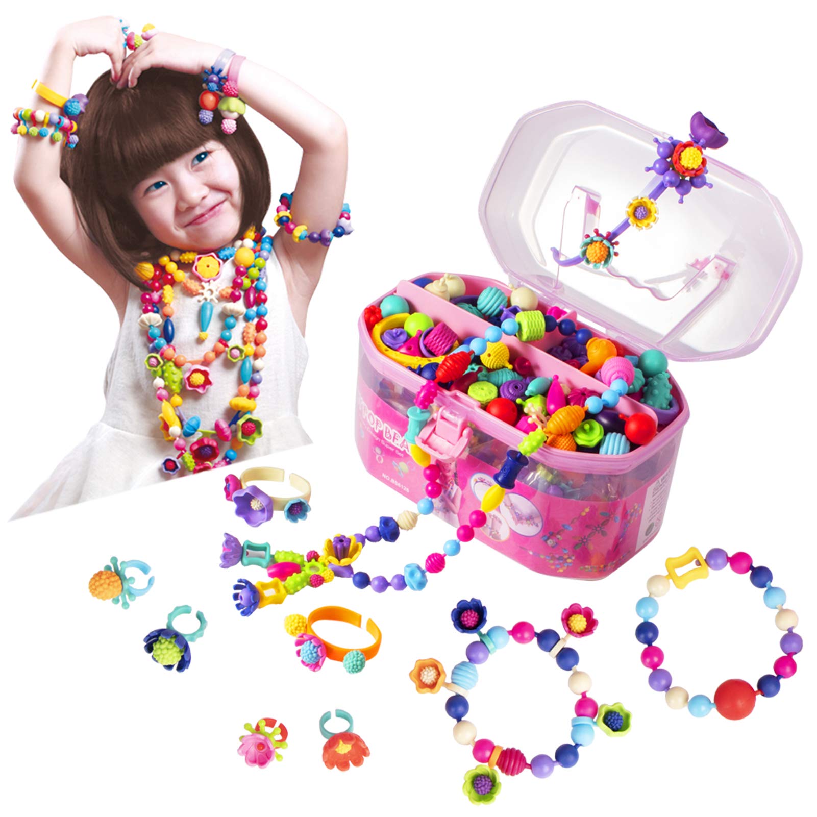 Foto 2 pulgar | Kit Para Hacer Joyas Biranco. Pop Beads Para Niñas De 3 A 7 Años - Venta Internacional.