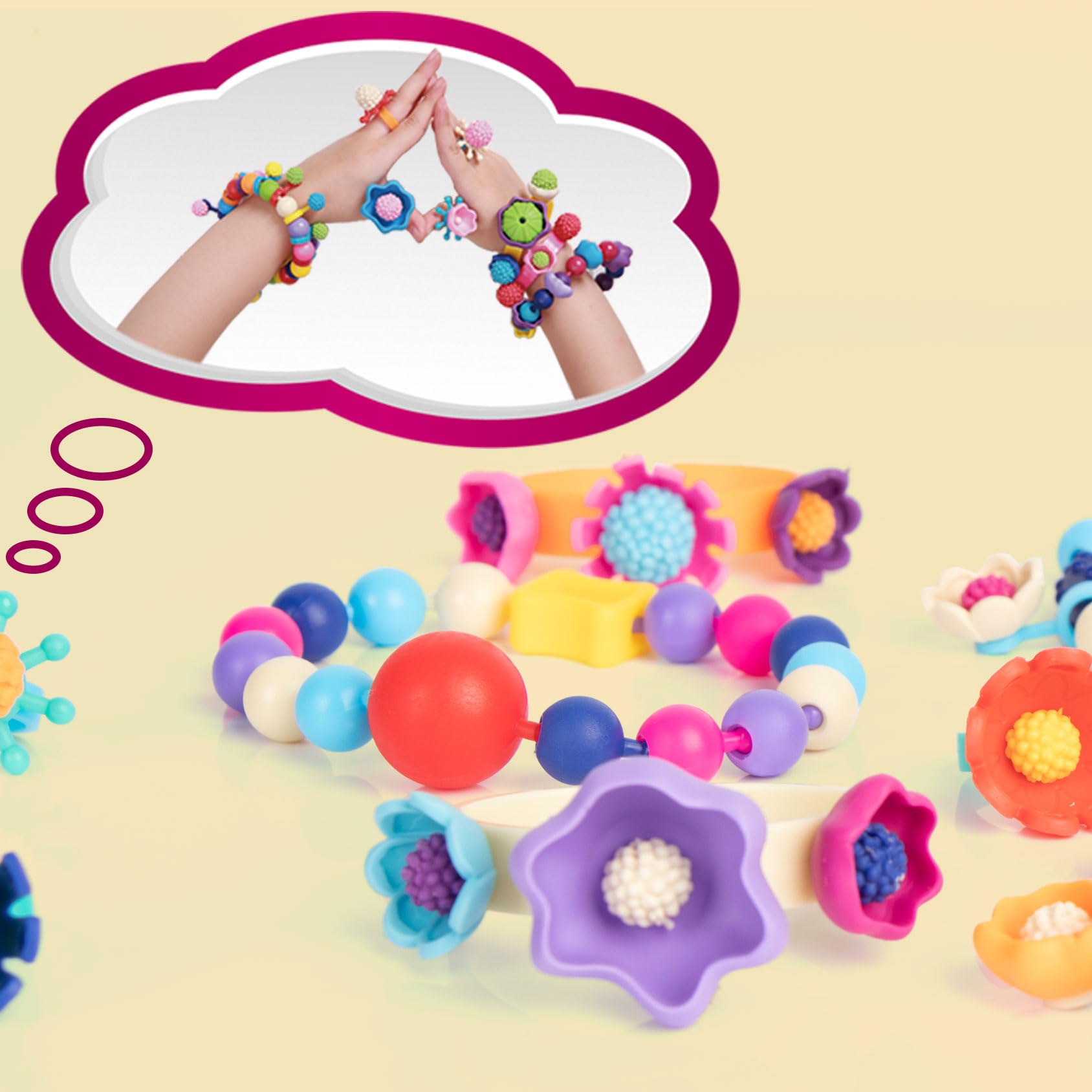 Foto 6 pulgar | Kit Para Hacer Joyas Biranco. Pop Beads Para Niñas De 3 A 7 Años - Venta Internacional.