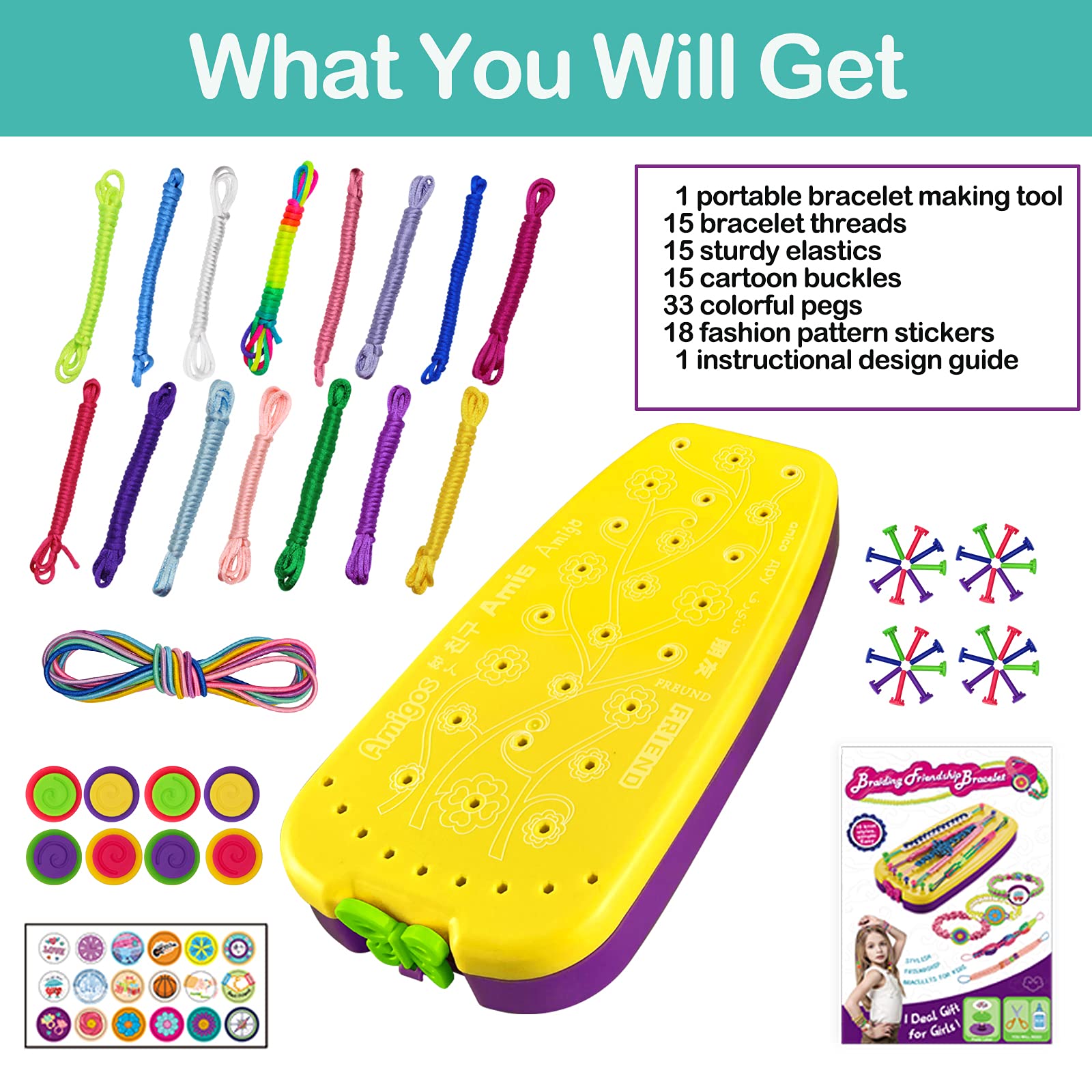 Foto 2 | Kit De Fabricación De Pulseras De Amistad Topdiaos Con Telar De Pulsera - Venta Internacional.