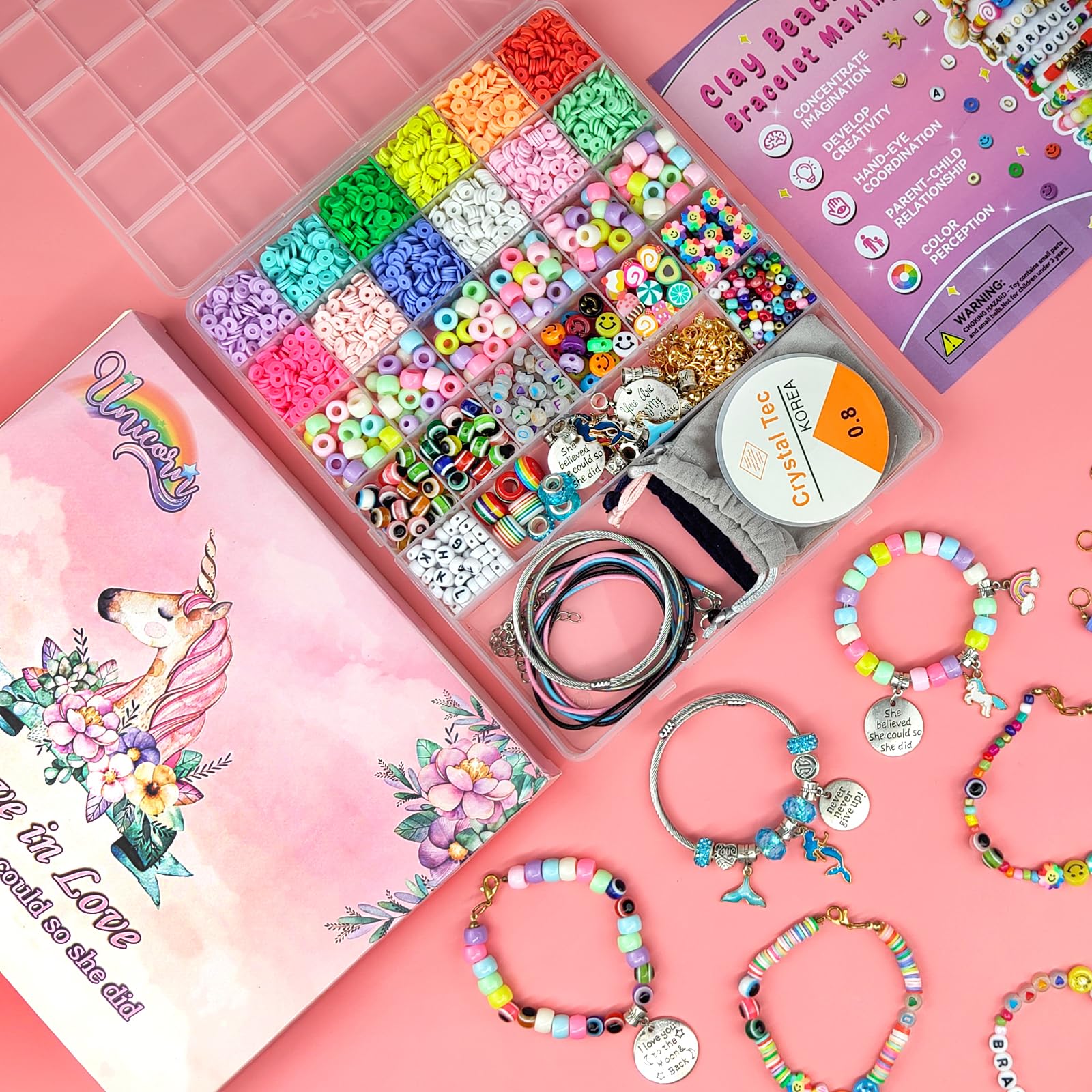 Foto 3 pulgar | Kit De Fabricación De Pulseras Leitait Para Niñas Con 3100 Piezas De Abalorios De 5 A 12 Años - Venta Internacional.