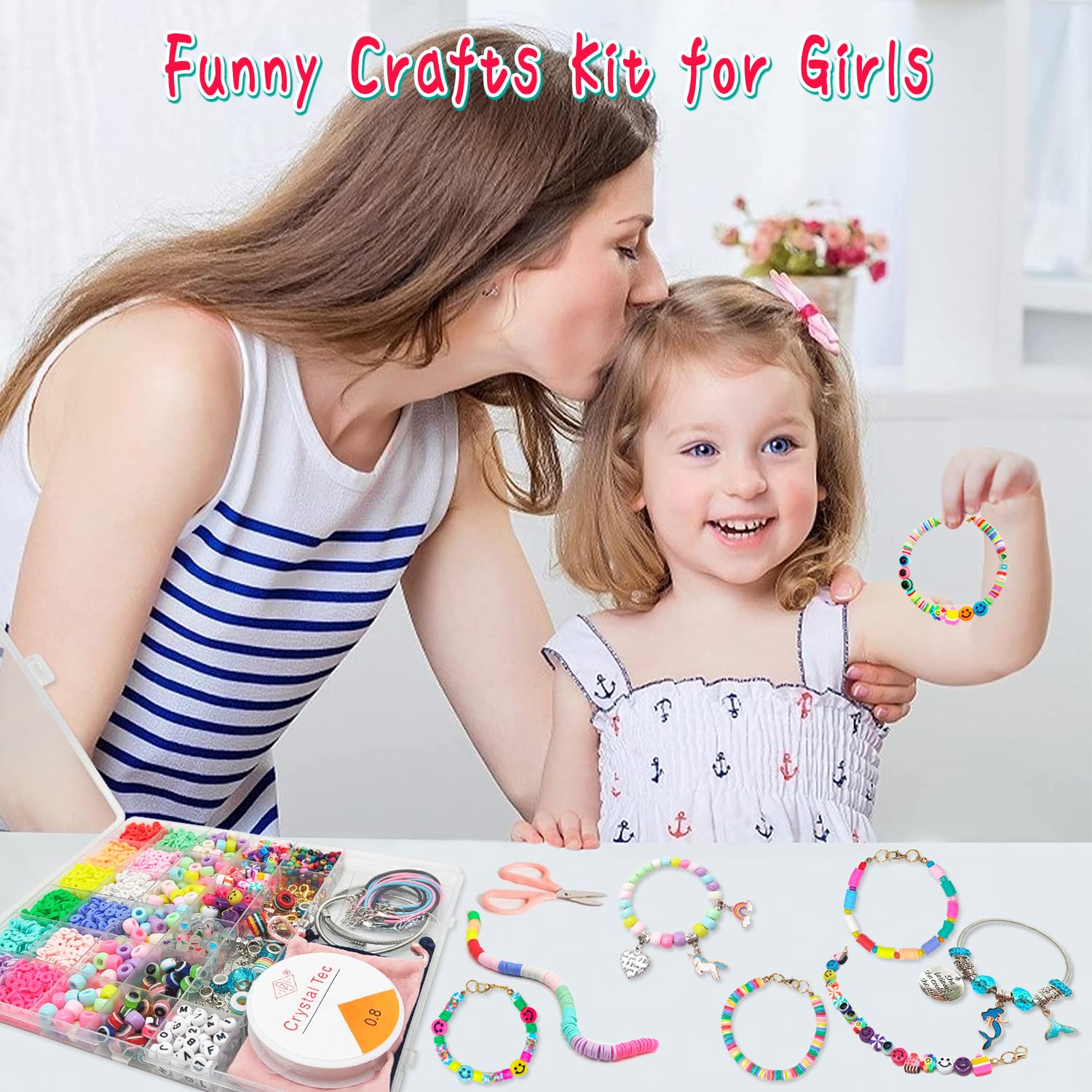 Foto 3 | Kit De Fabricación De Pulseras Leitait Para Niñas Con 3100 Piezas De Abalorios De 5 A 12 Años - Venta Internacional.