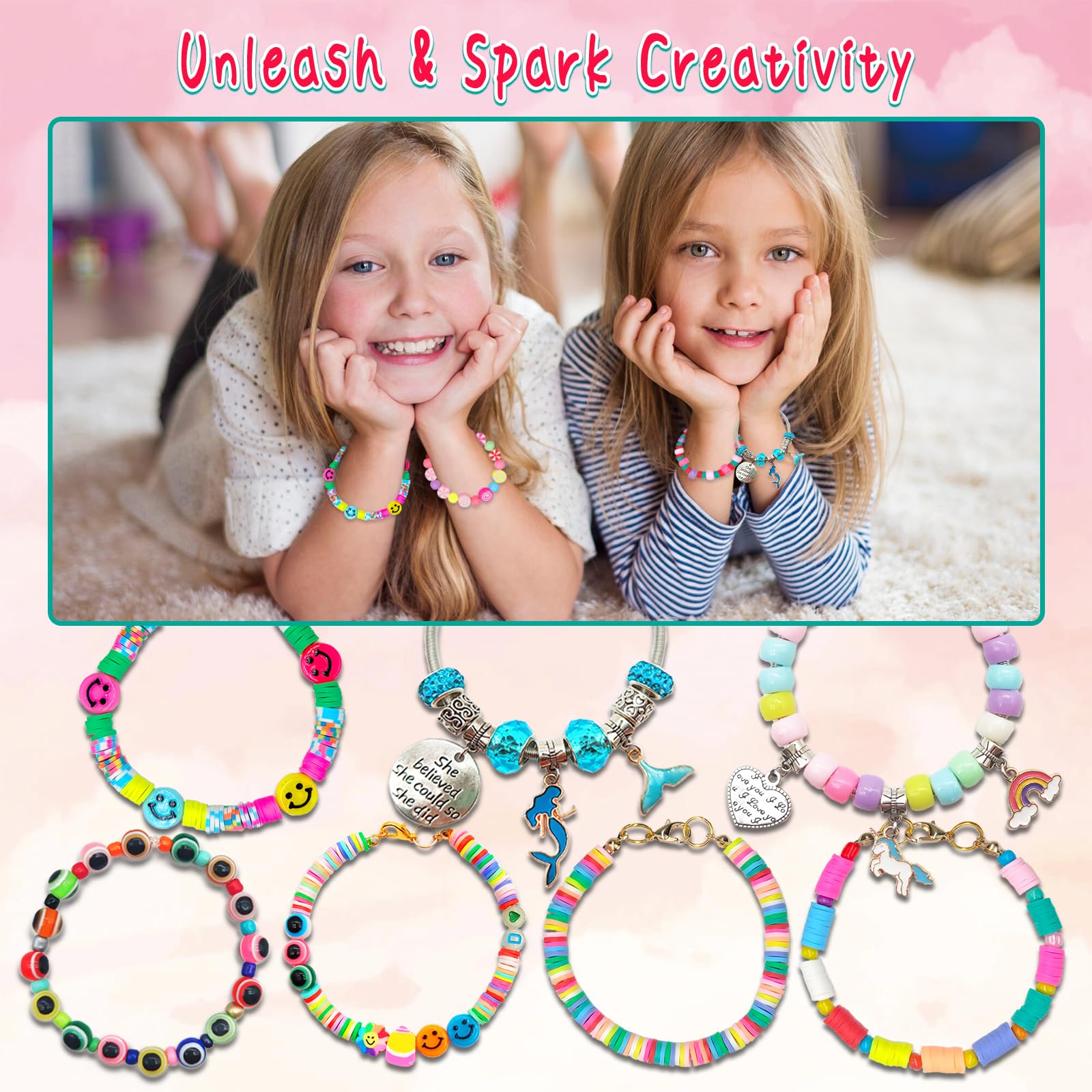 Foto 5 | Kit De Fabricación De Pulseras Leitait Para Niñas Con 3100 Piezas De Abalorios De 5 A 12 Años - Venta Internacional.